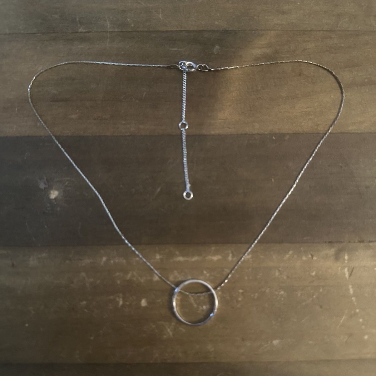 Vintage Vintage silver tone open circle necklace Size ONE SIZE - 2 Thumbnail
