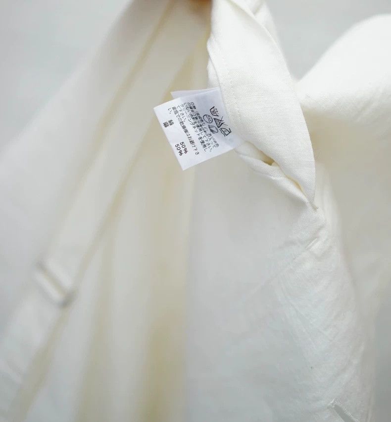 Issey Miyake Issey Miyake size:2 White linen coat Size M / US 6-8 / IT 42-44 - 5 Thumbnail