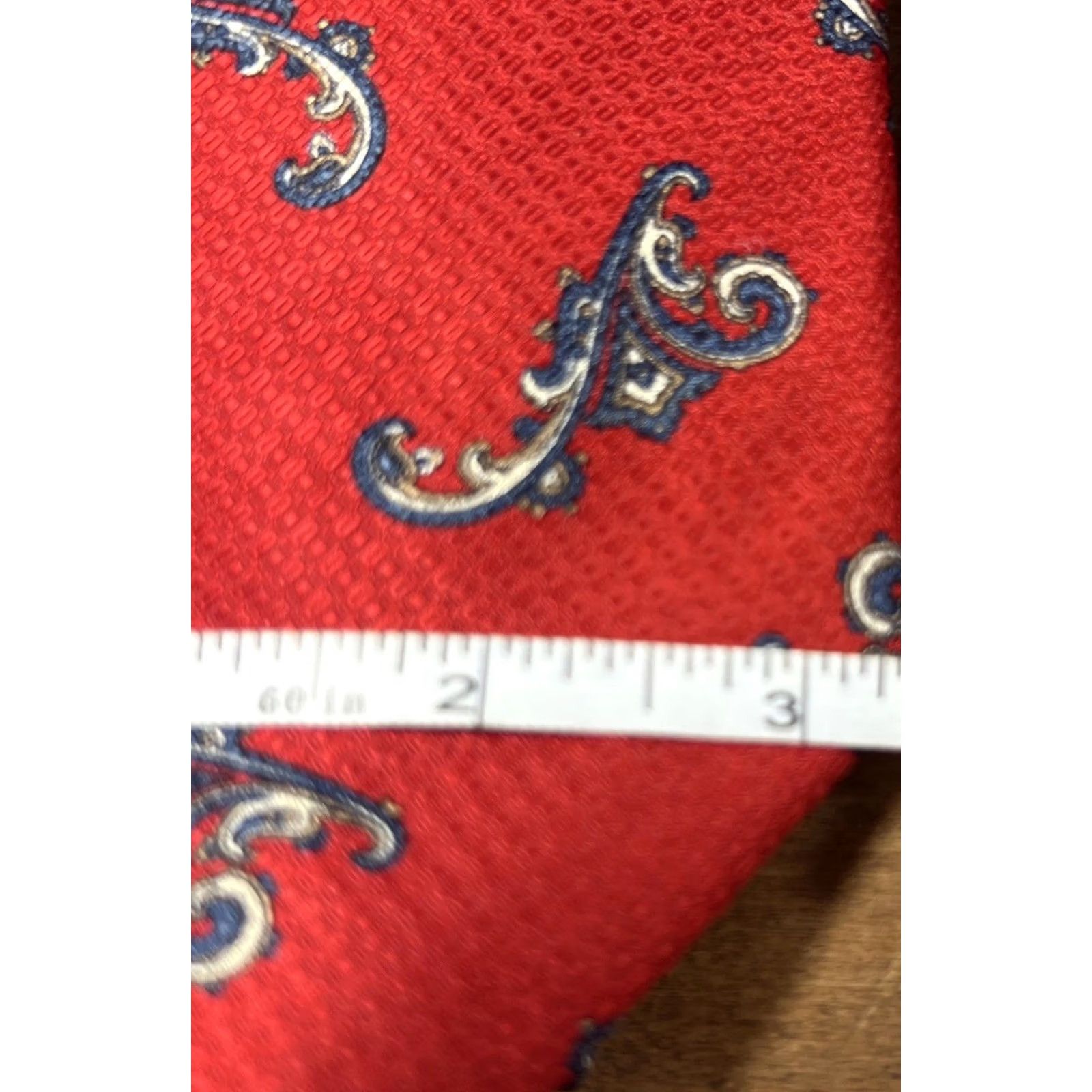 Vintage Men’s Silk Ties Red Patterned Lot Of 3 Italy USA 100% Silk Tie Set Accessories Variety Pattern Classic Mens Size ONE SIZE - 6 Thumbnail