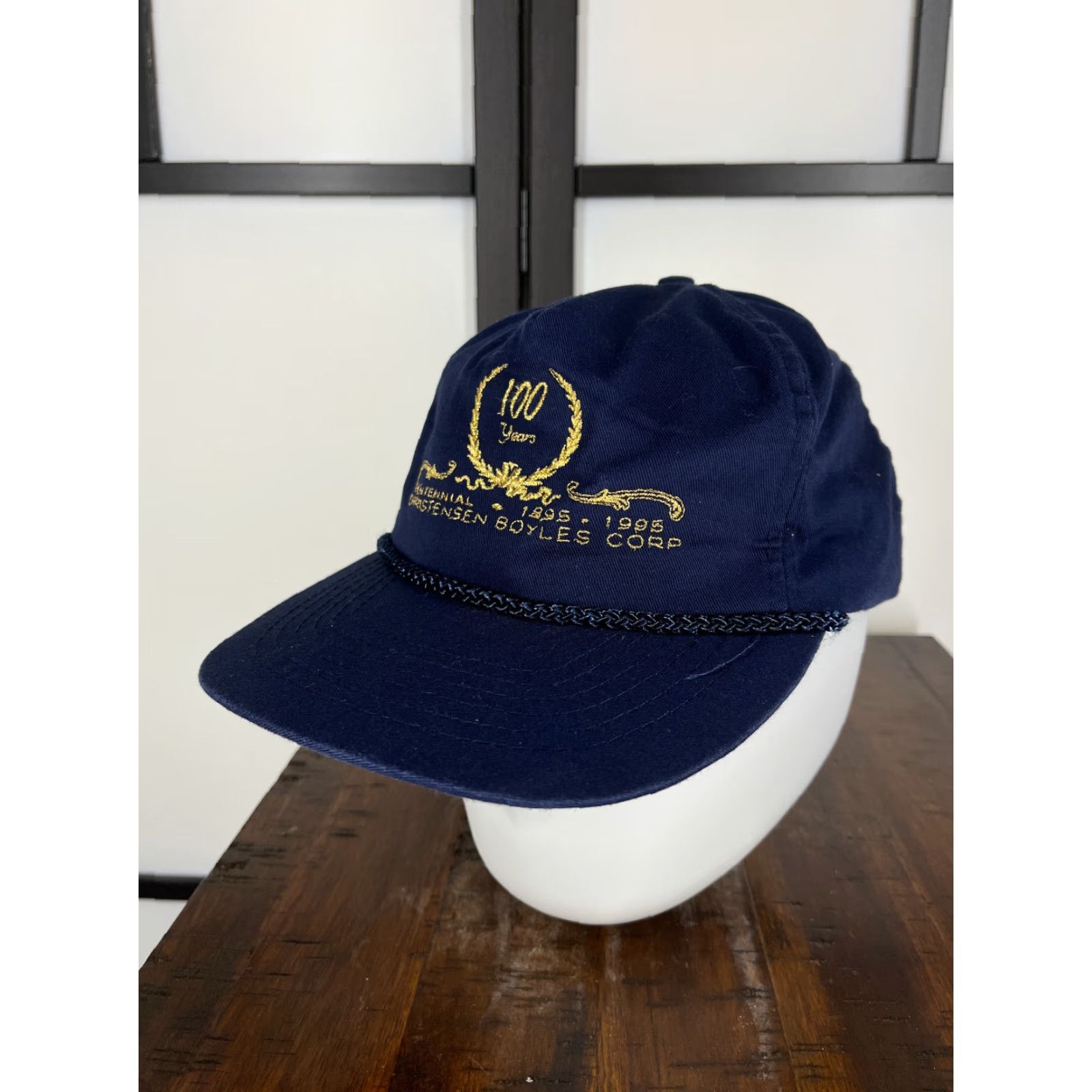 Vintage VINTAGE Christensen Boyles Hat Cap Strap Back Adult Blue Drill Service 100 Years Size ONE SIZE - 4 Thumbnail