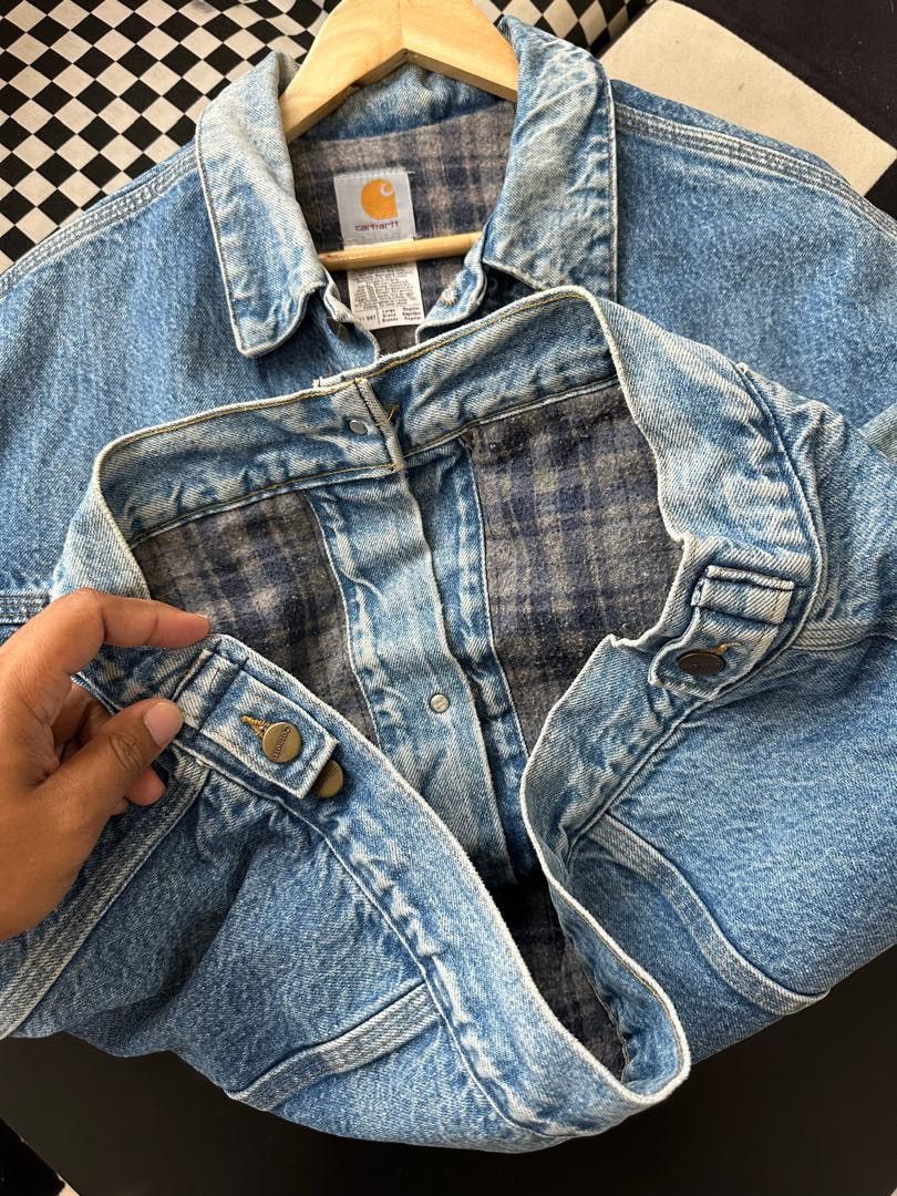 Carhartt × Vintage VINTAGE CARHARTT DETROID DENIM JACKET Size US L / EU 52-54 / 3 - 5 Thumbnail
