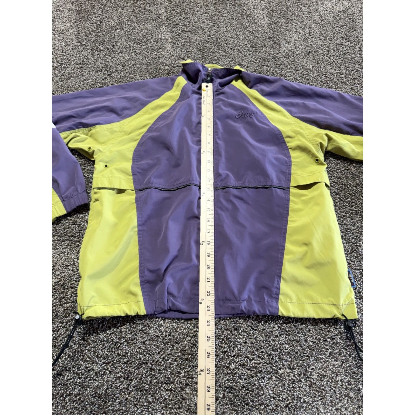 Asics VINTAGE ASICS Womens Running Windbreaker Jacket Purple Green Full Zip Vented Size M / US 6-8 / IT 42-44 - 7 Thumbnail