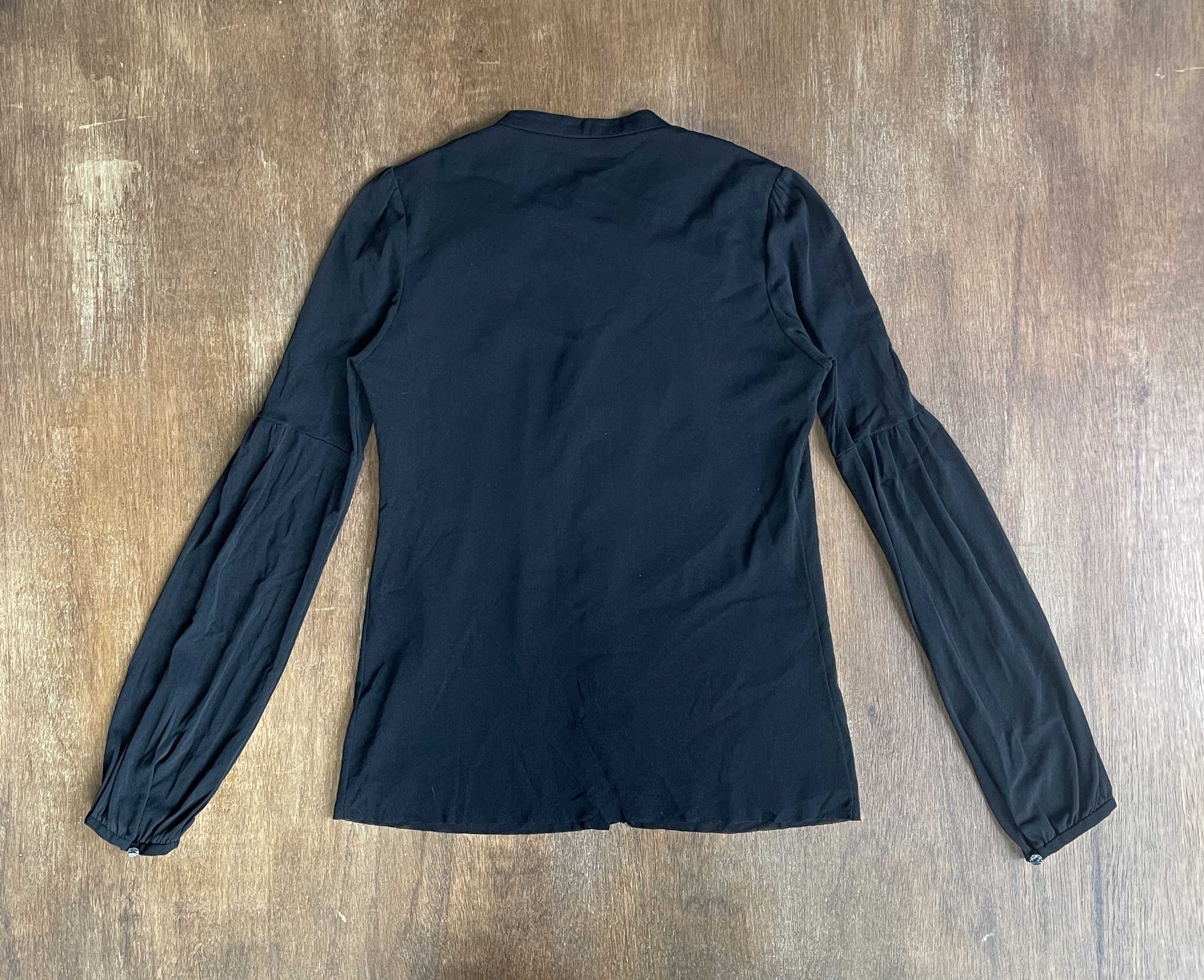 Vivienne Tam VIVIENNE TAM Shanghai Black Top Shirt Size S / US 4 / IT 40 - 7 Thumbnail