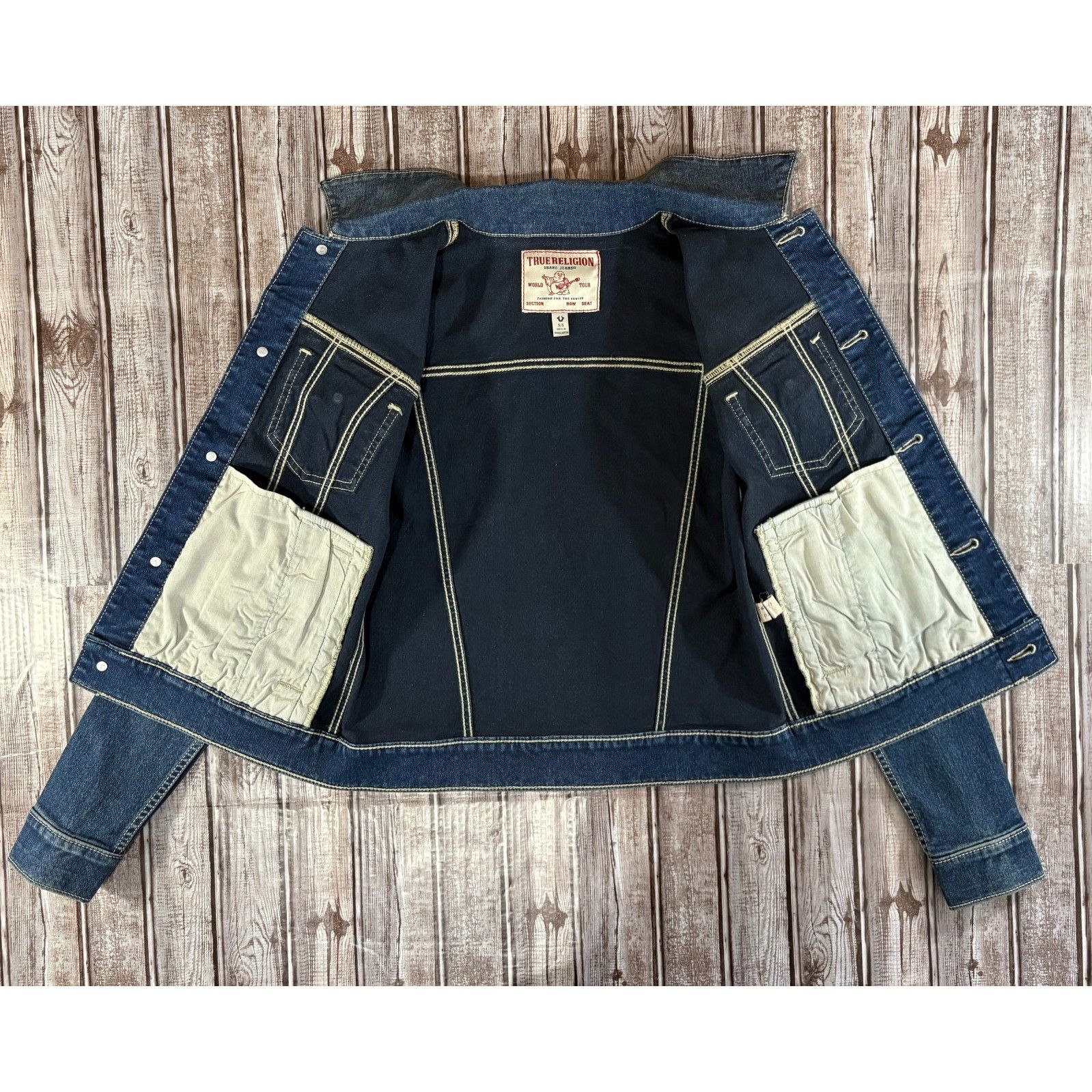 True Religion True Religion Jesse SN Slim Denim Jacket size S color blue N Size S / US 4 / IT 40 - 4 Thumbnail