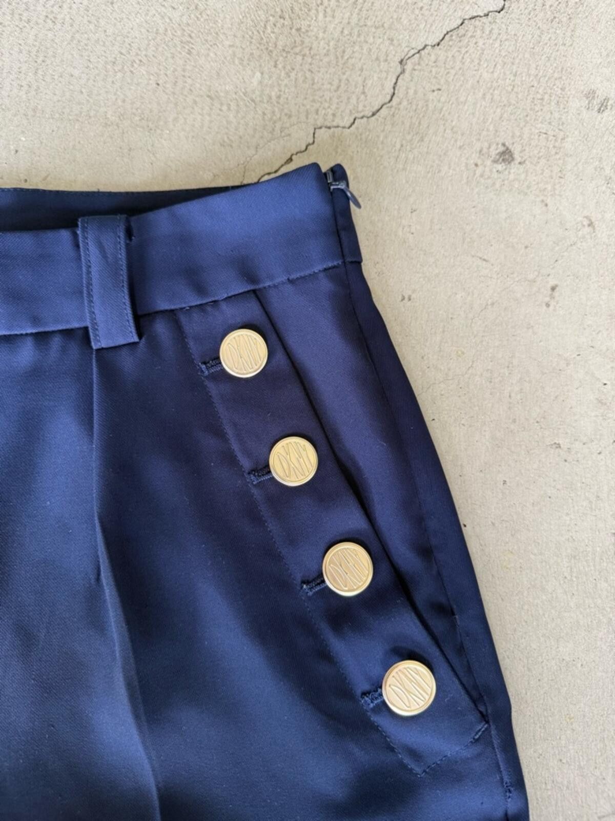 DKNY DKNY / Cropped Trouser Pants / Navy Size 27" / US 4 / IT 40 - 2 Thumbnail
