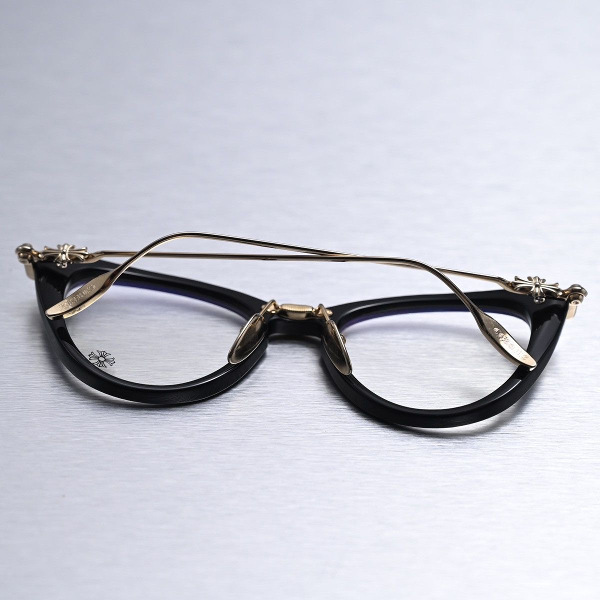 Chrome Hearts CHROME HEARTS NEW LOVER BLACK GOLD PLATED GLASSES Size ONE SIZE - 10 Thumbnail