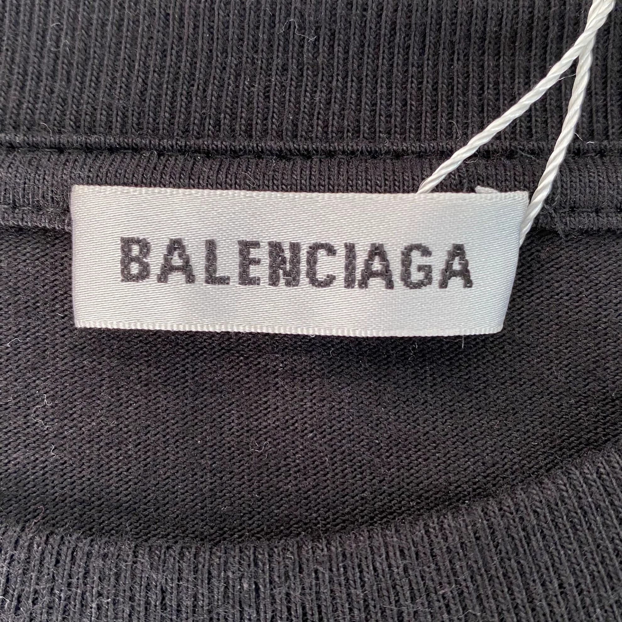 Balenciaga Balenciaga Black Logo Tee L 7255 Size US L / EU 52-54 / 3 - 7 Thumbnail