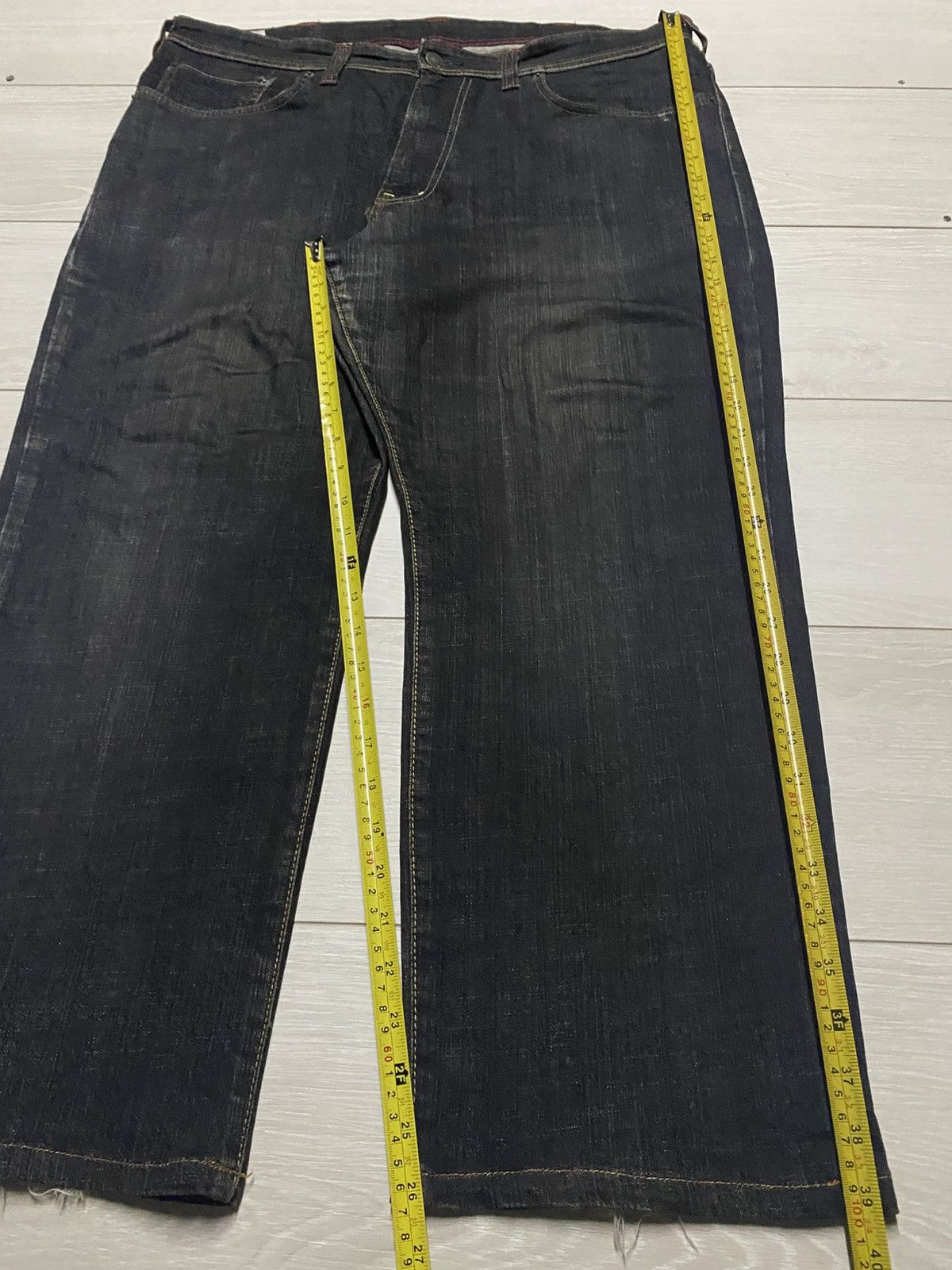 Edwin Vintage Edwin 404 International Basic Black Denim Baggy Jean Size US 39 - 13 Thumbnail