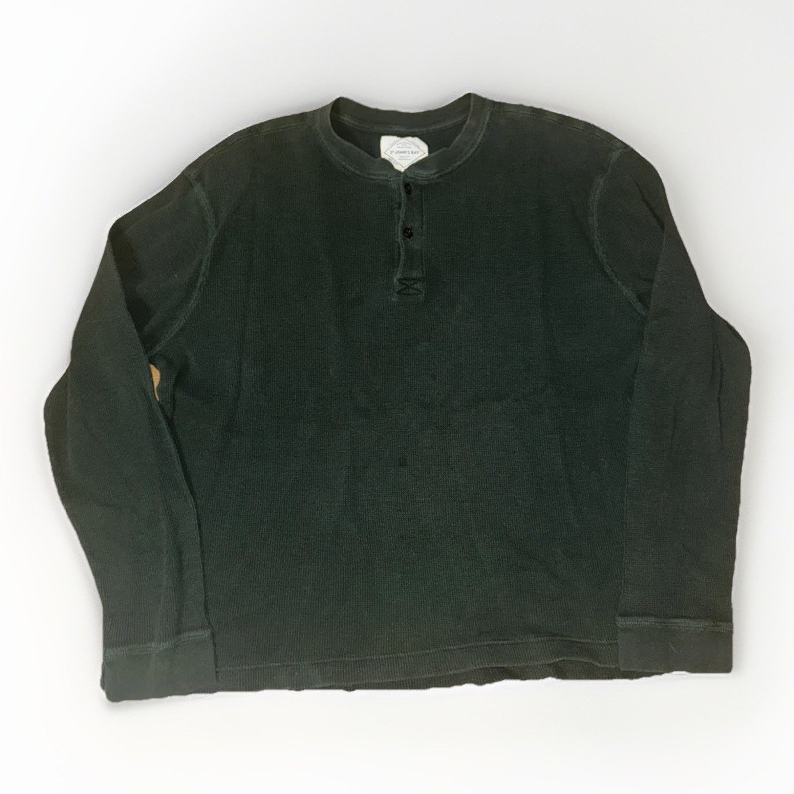 Band Tees × St. Johns Bay × Vintage St John’s Bay Long Sleeve Thermal HenleyGreen XXL 26x26 Size US XXL / EU 58 / 5 - 1 Thumbnail