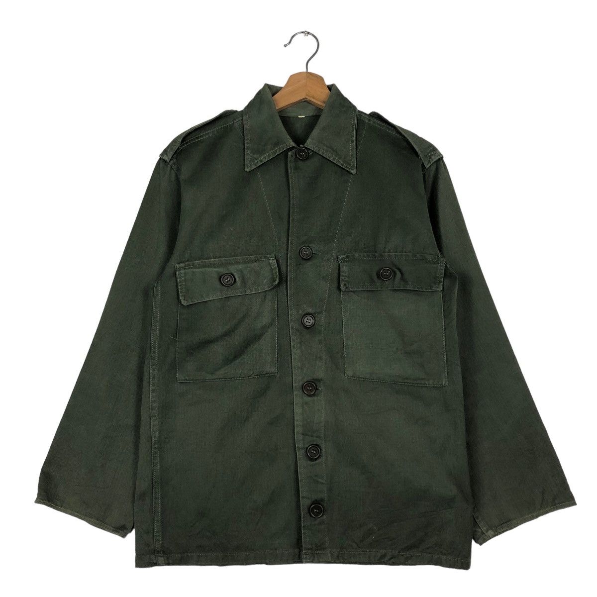 Vintage 🔥Vintage 40s Shirt Jacket Multi Pocket Military World War 2 Size US M / EU 48-50 / 2 - 1 Thumbnail