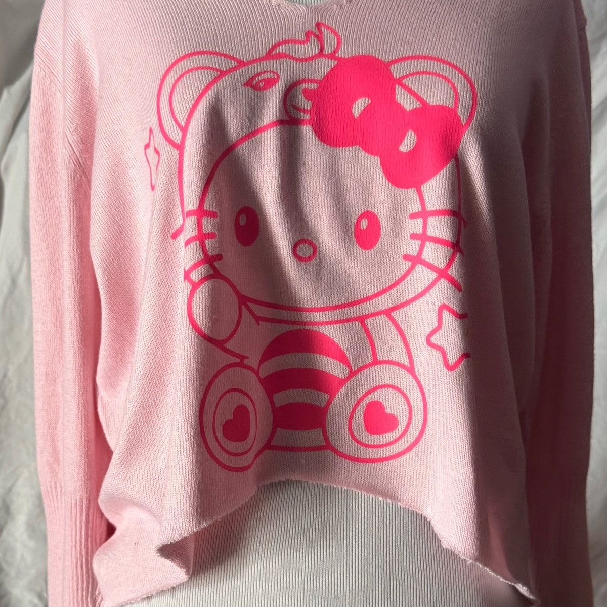 Vintage Carebear X Kitty, Vintage Oversized Cashmere Sweater Size ONE SIZE - 8 Thumbnail