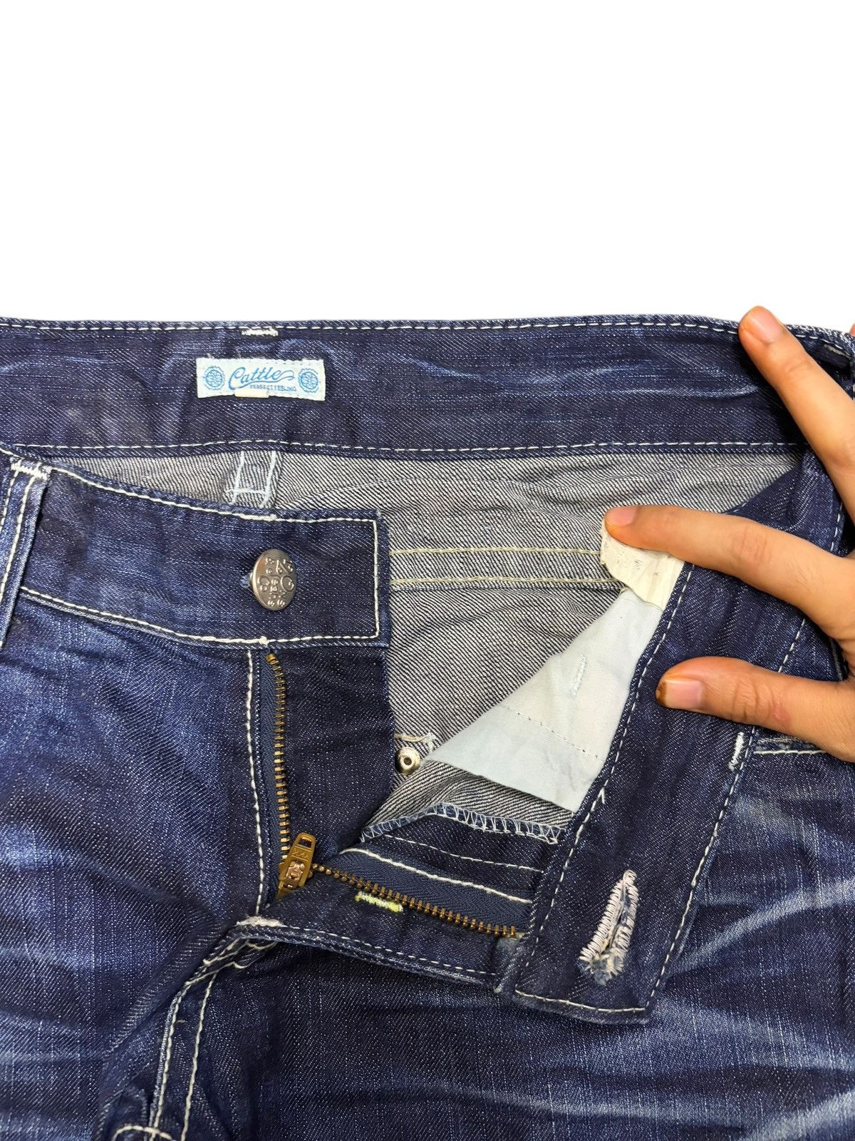 Hysteric Glamour Vintage Japanese Brand Distress Low Rise Flare Jeans Size 31" - 5 Thumbnail