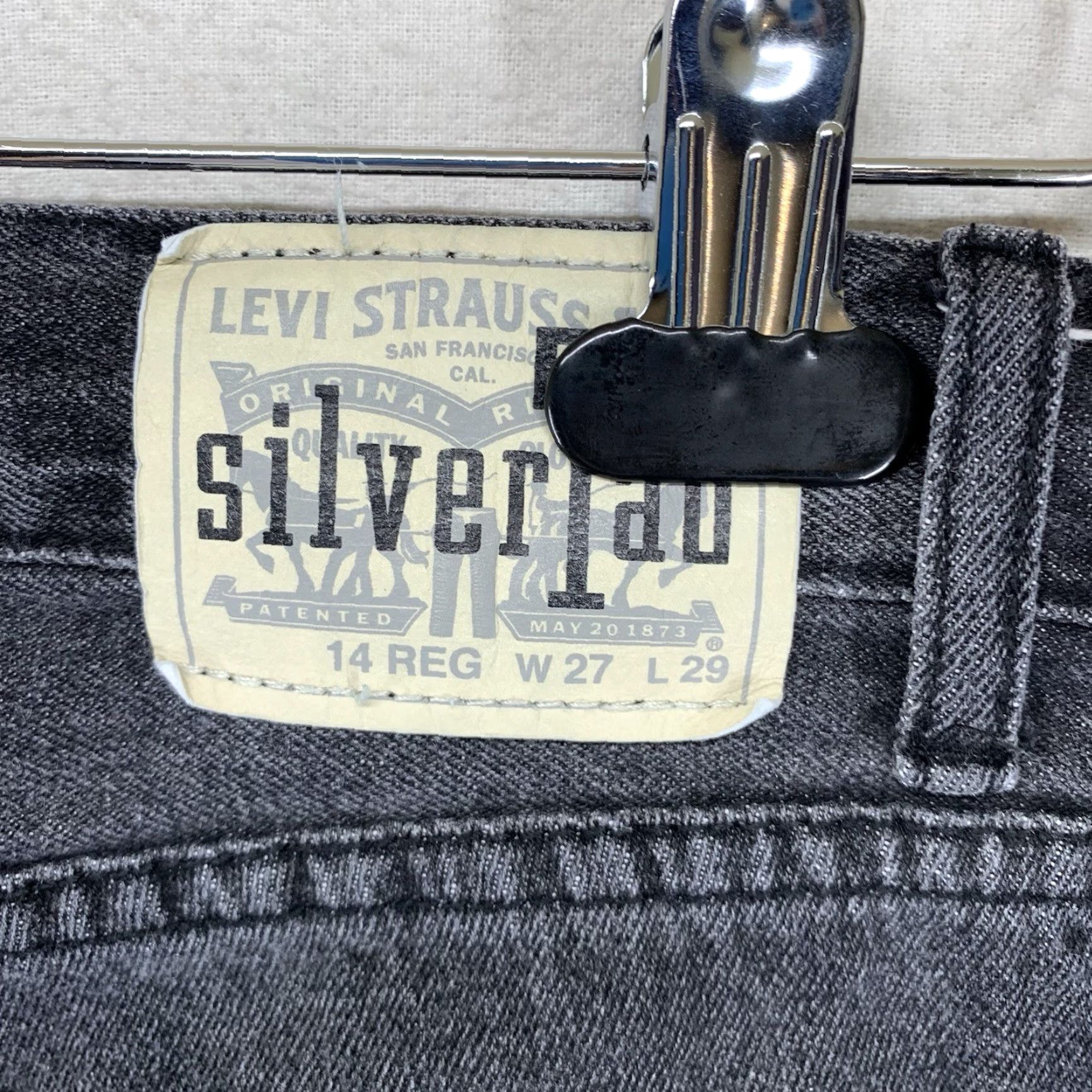 Levi's VINTAGE Levi's Women's Jeans 14 Regular Black Denim High Rise Straight Adjustable Waist 90s Classic Size 36" / US 14 / IT 50 - 3 Thumbnail