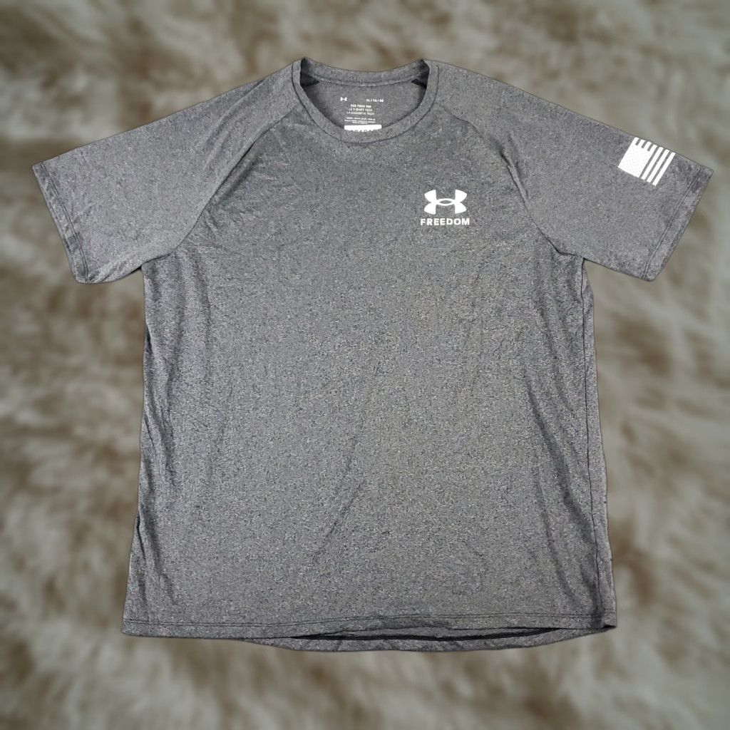Under Armour Under Armour T Shirt Mens XL Gray Active Gym Work Out Short Sleeve Size US XL / EU 56 / 4 - 1 Thumbnail