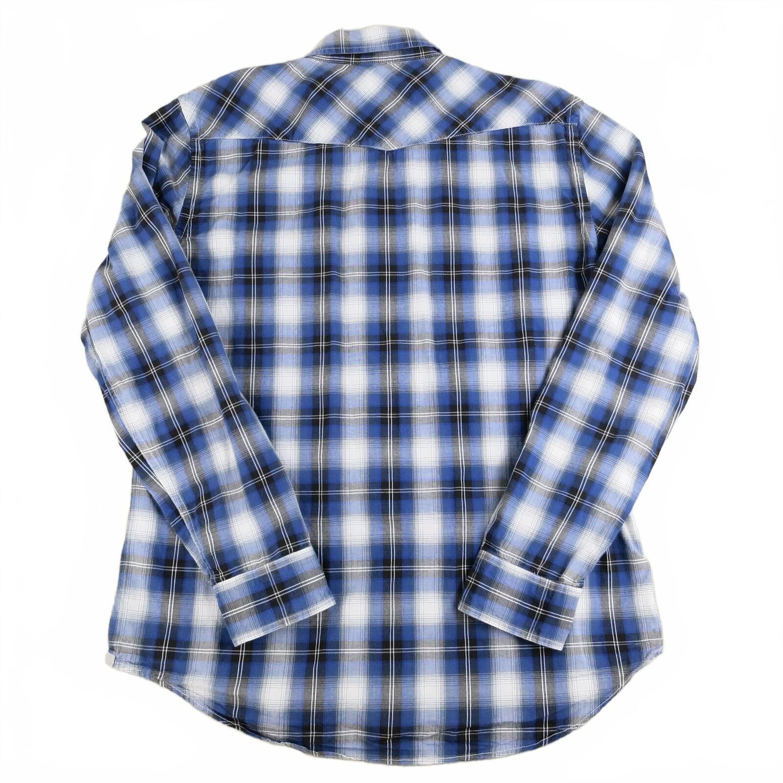 American Eagle Outfitters American Eagle Vintage Fit Plaid Snap-Up Shirt Medium Size US M / EU 48-50 / 2 - 2 Thumbnail