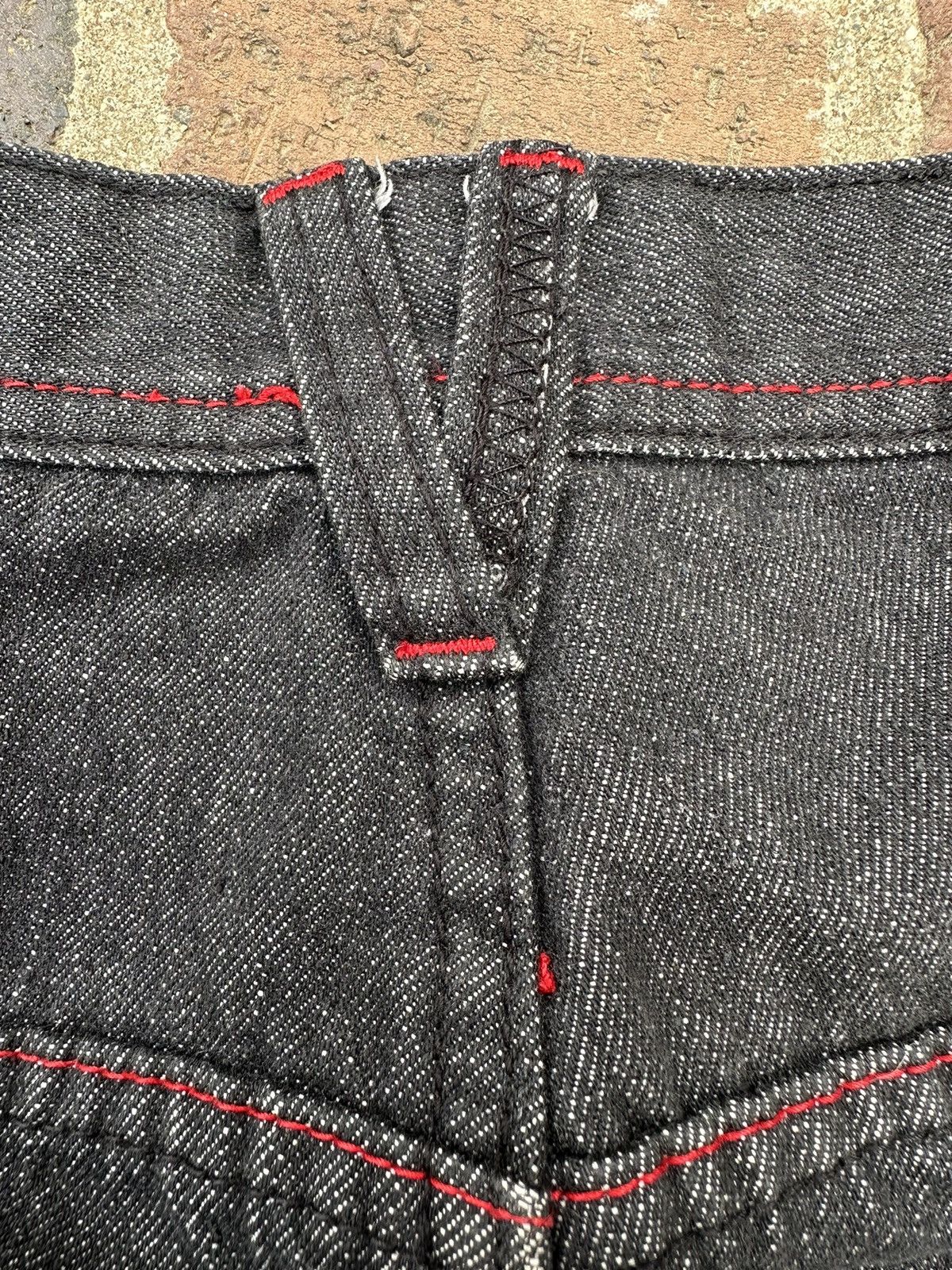 JNCO × Southpole × Vintage Vintage Y2K Black Jean Shorts Baggy Fit Size US 36 / EU 52 - 6 Thumbnail
