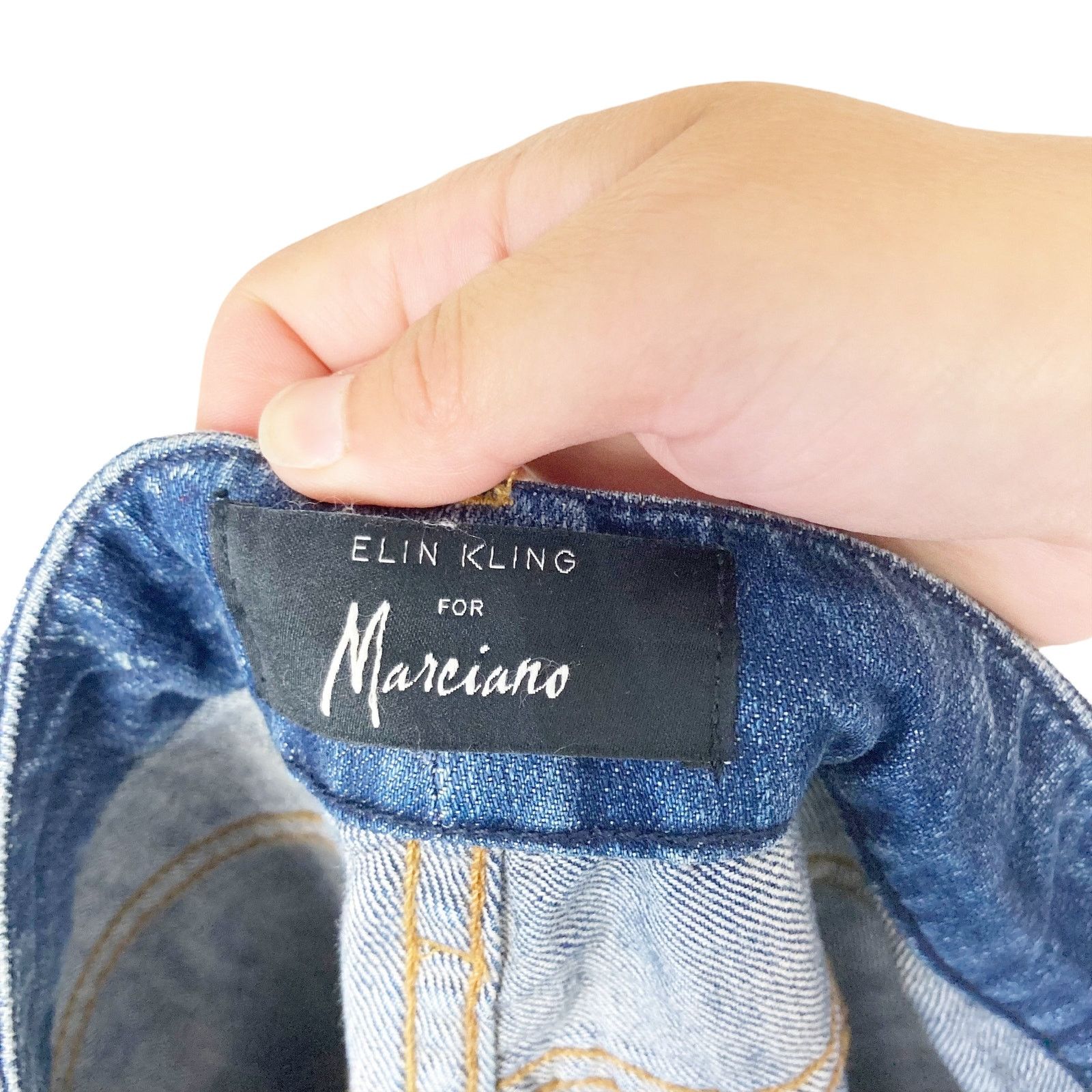 Georges Marciano Elin Kling for Marciano Two Tone Distressed Jeans Sz 29 Size 29" - 3 Thumbnail