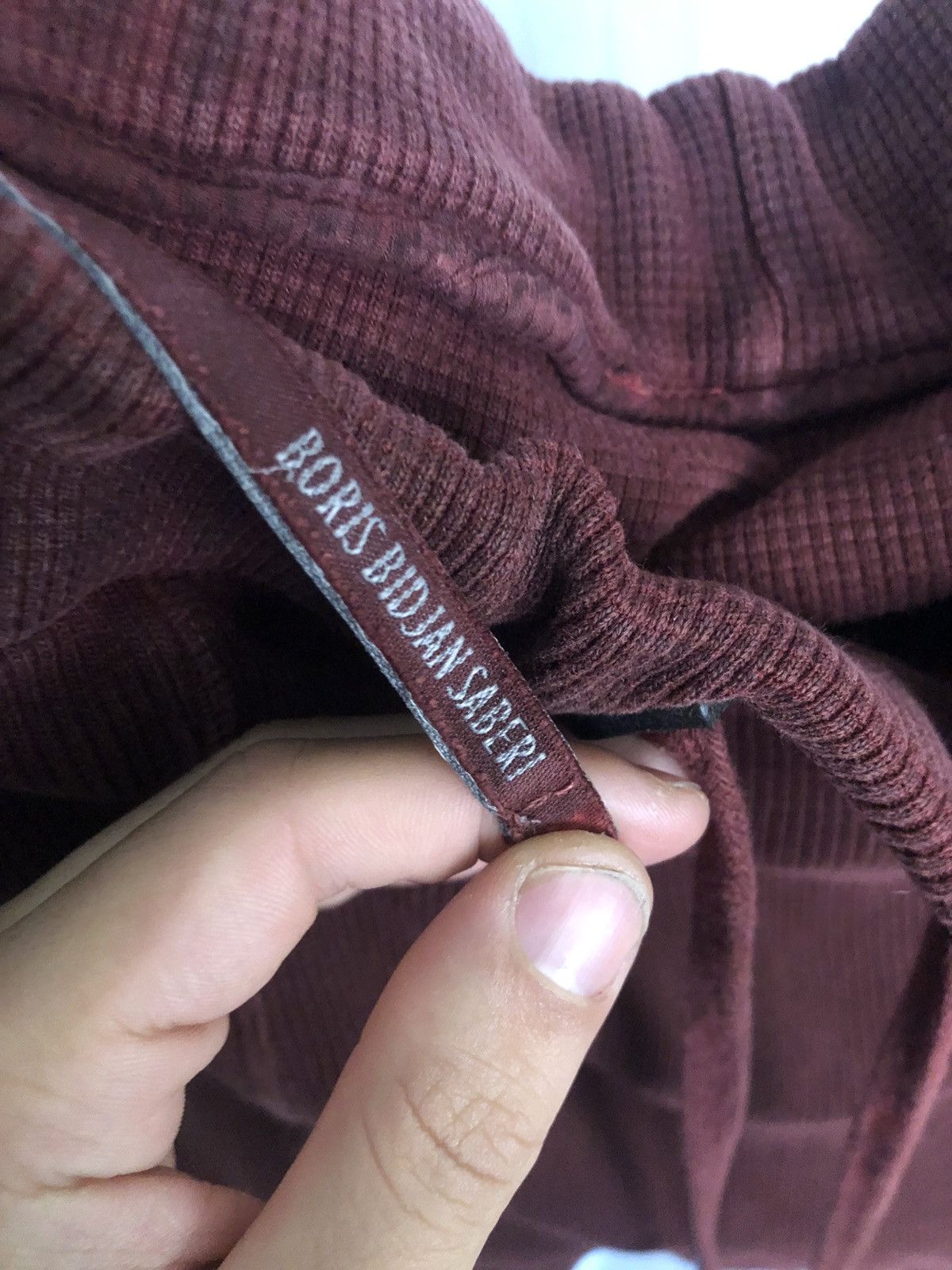 Boris Bidjan Saberi BORIS BIDJAN SABERI “LONG JOHN” Bordeaux Lounge Pants Size US 29 - 4 Thumbnail
