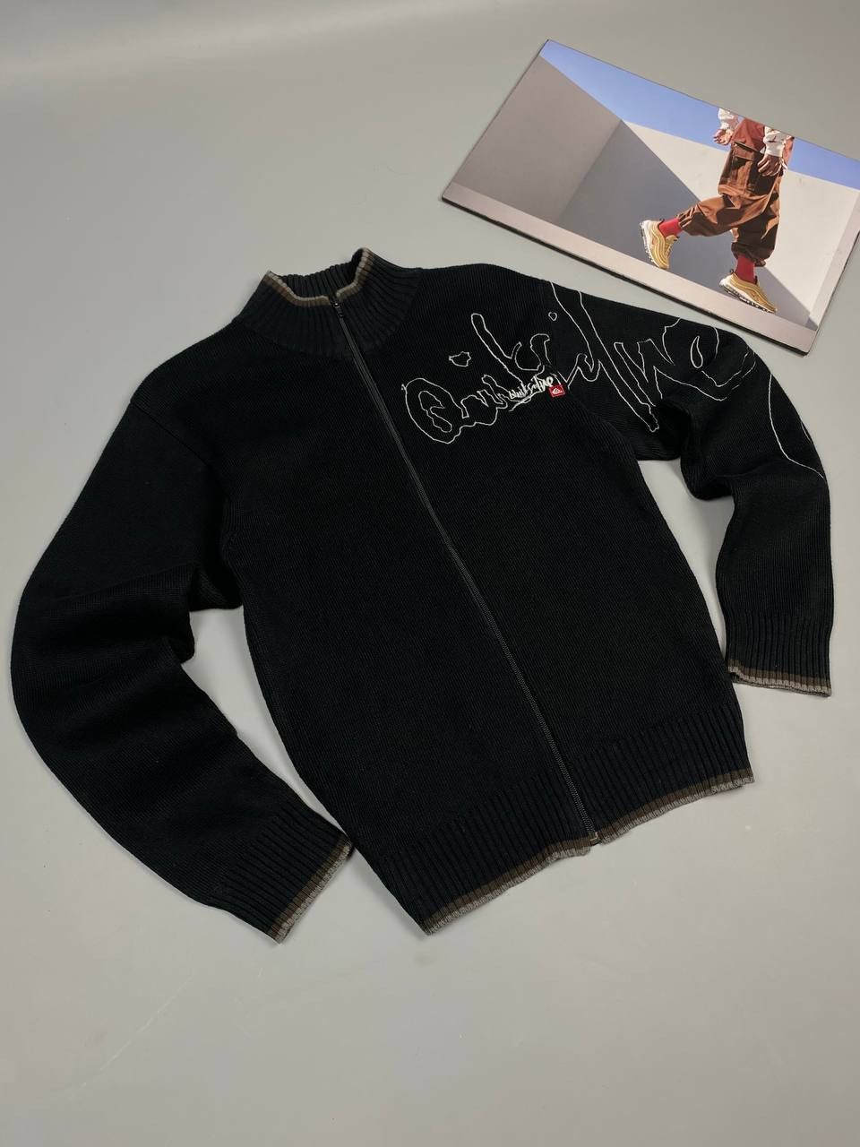 Quiksilver Share Vintage Quicksilver Avant Garde Knit Zip Sweater Size US M / EU 48-50 / 2 - 2 Thumbnail