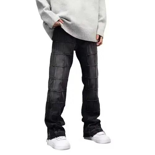 Japanese Brand × Jean Plaid Stacked Denim Jeans Size US 30 / EU 46 - 2 Thumbnail