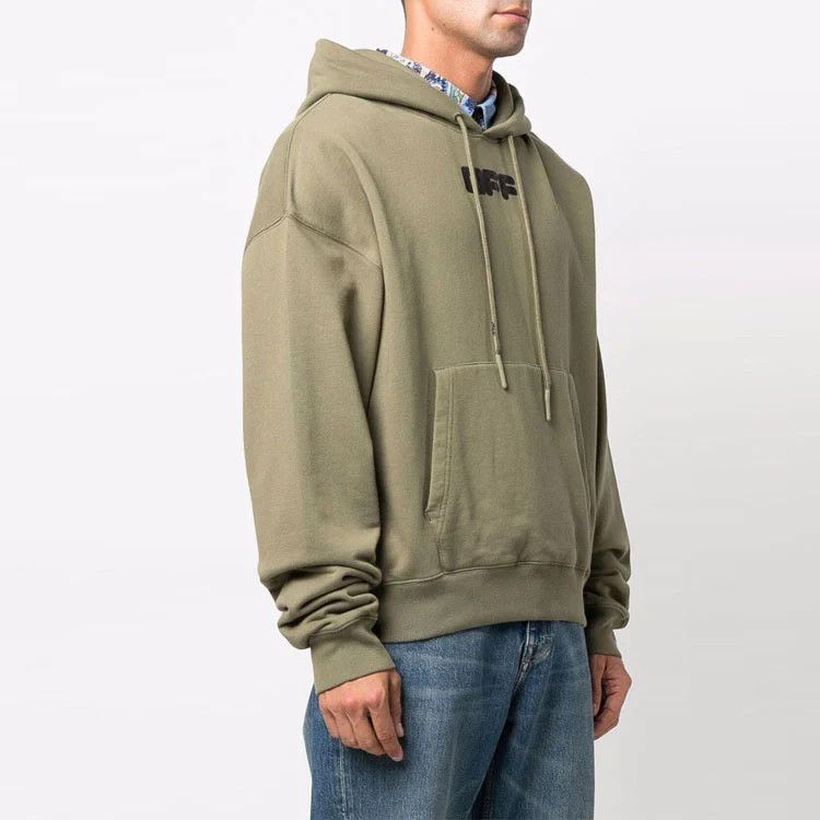 Off-White Green Rubber Arrow Font Logo Oversized Hoodie Size US L / EU 52-54 / 3 - 3 Thumbnail