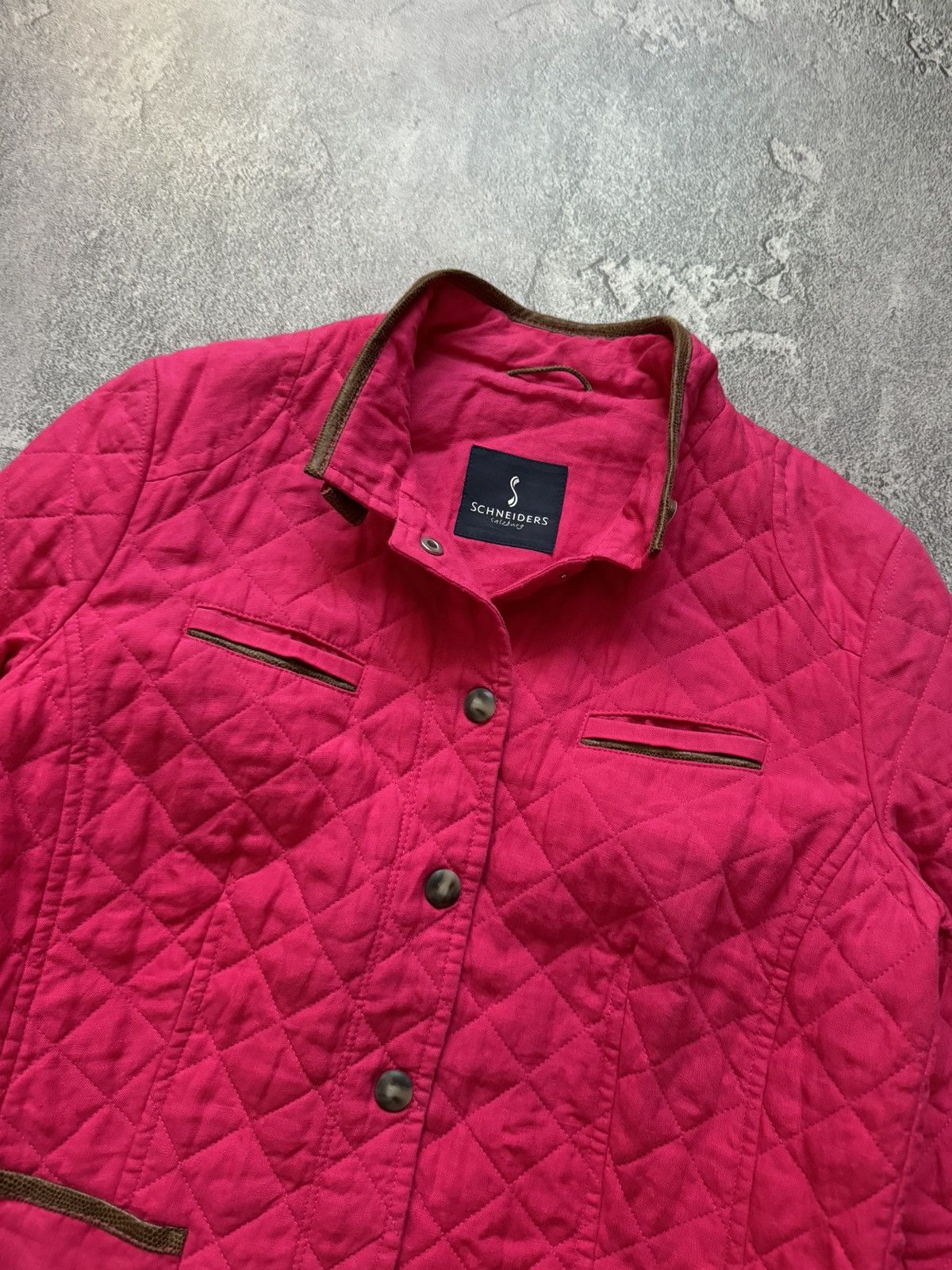 Schneiders Schneiders salzburg pink quilted jacket button up bomber Size L / US 10 / IT 46 - 2 Thumbnail