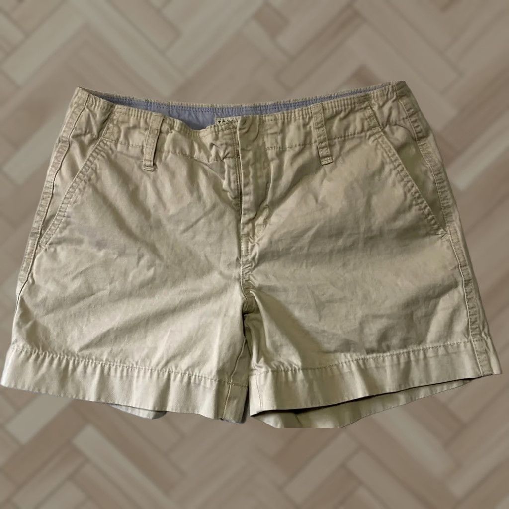 Tommy Hilfiger Tommy Hilfiger Shorts Women's Size 4 Casual Twill 4" Inseam Mid-Rise Tan Logo Size 29" - 1 Thumbnail