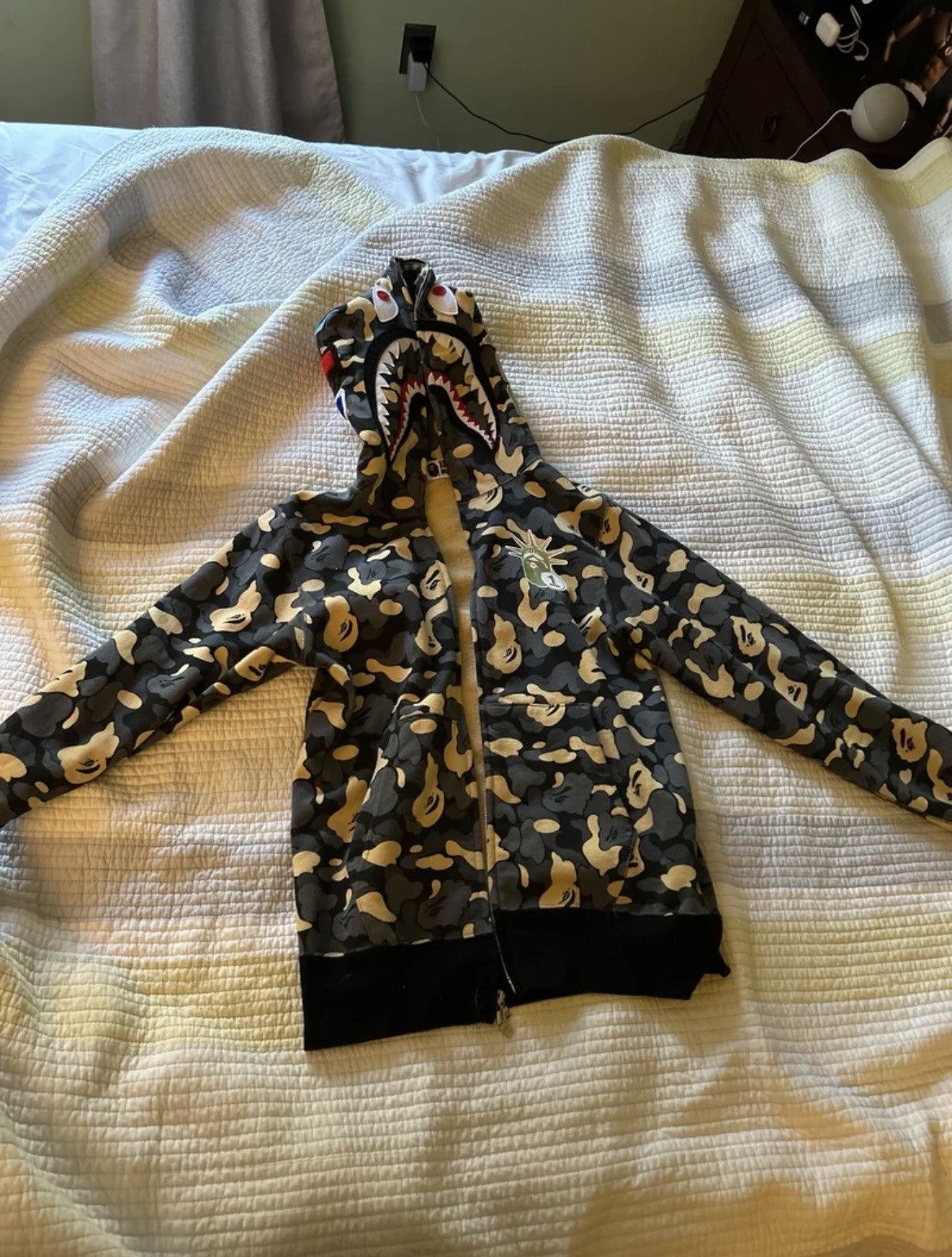 Bape Bape Madison Ave 1st Anniversary Shark Full Zip Hoodie | Grailed