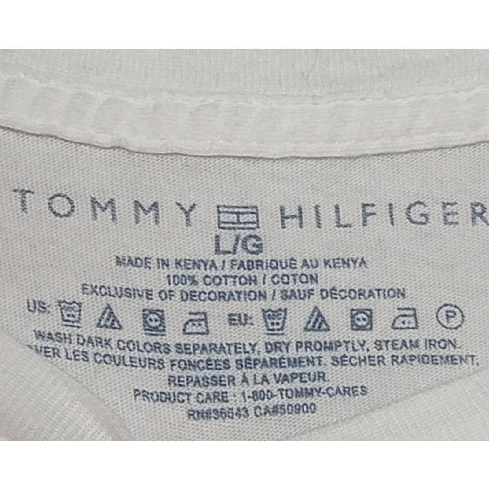 Tommy Hilfiger Tommy Hilfiger White Crew Neck T Shirt Large Lightweight Size US L / EU 52-54 / 3 - 4 Thumbnail