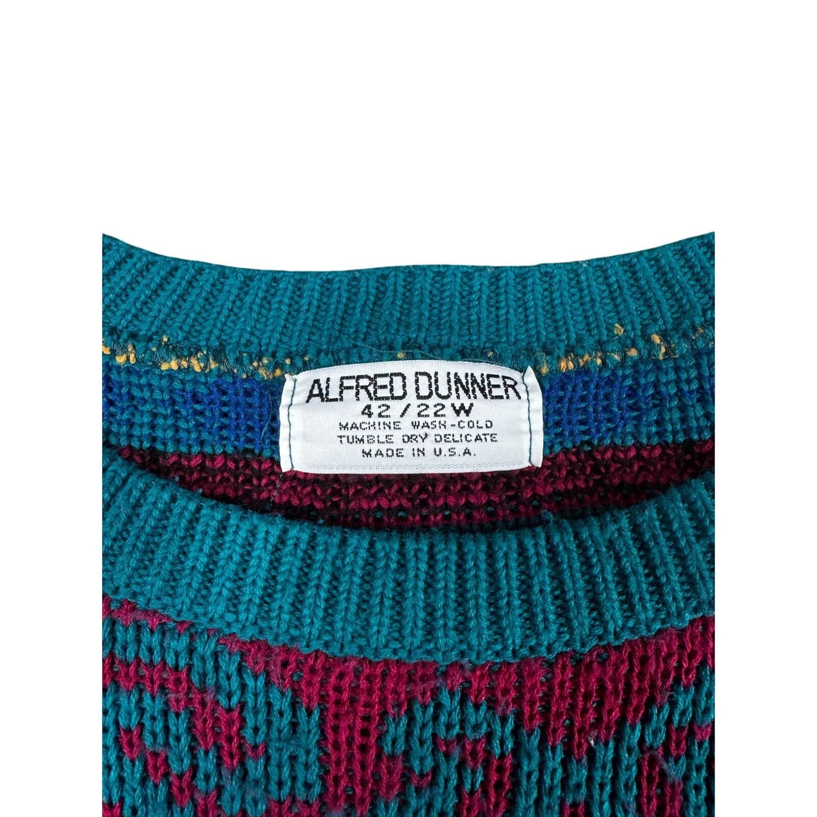 Vintage Vintage 90s Alfred Dunner Patterned Sweater Size US XL / EU 56 / 4 - 3 Thumbnail