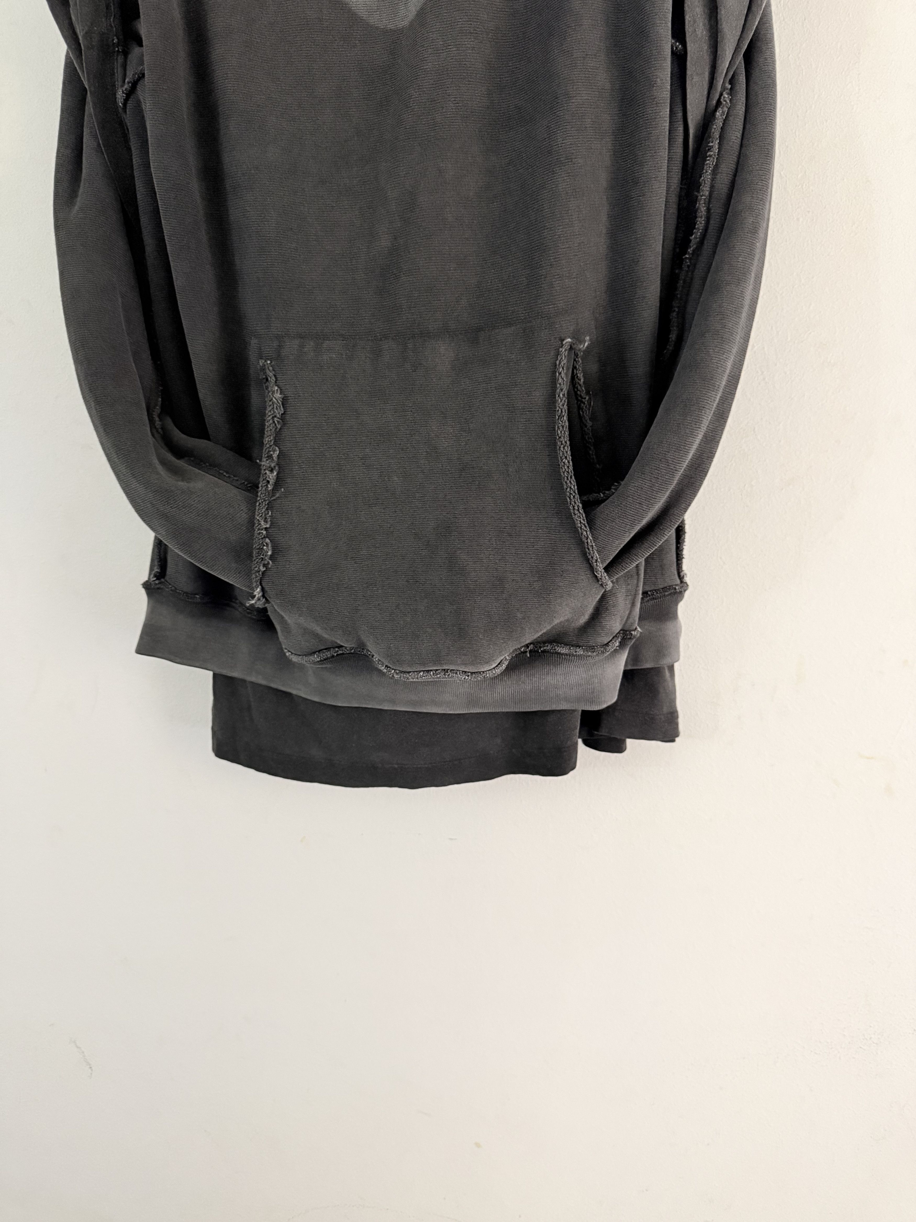 Alexander Wang Oversize Triple Layer Sweatshirt Hooded Distressed Size US S / EU 44-46 / 1 - 8 Thumbnail