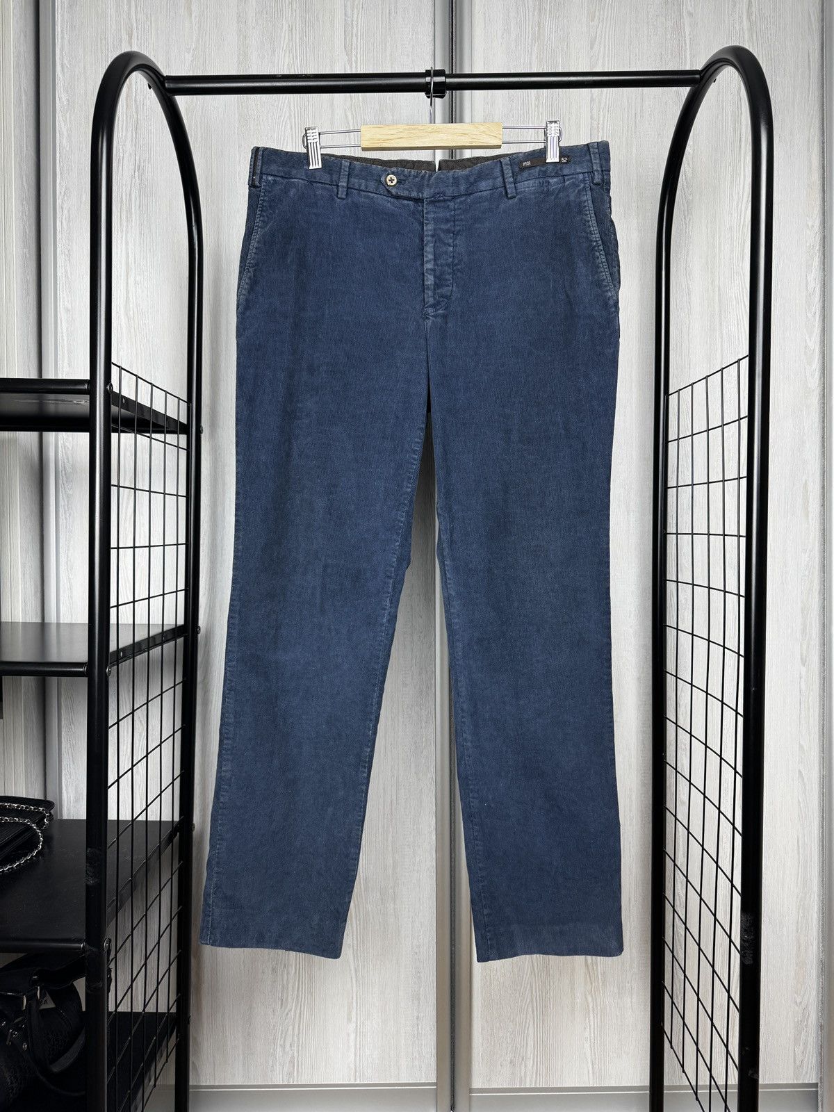 PT Torino PT01 Torino Garment Dyed Stretch blue corduroy casual pants Size US 36 / EU 52 - 1 Thumbnail