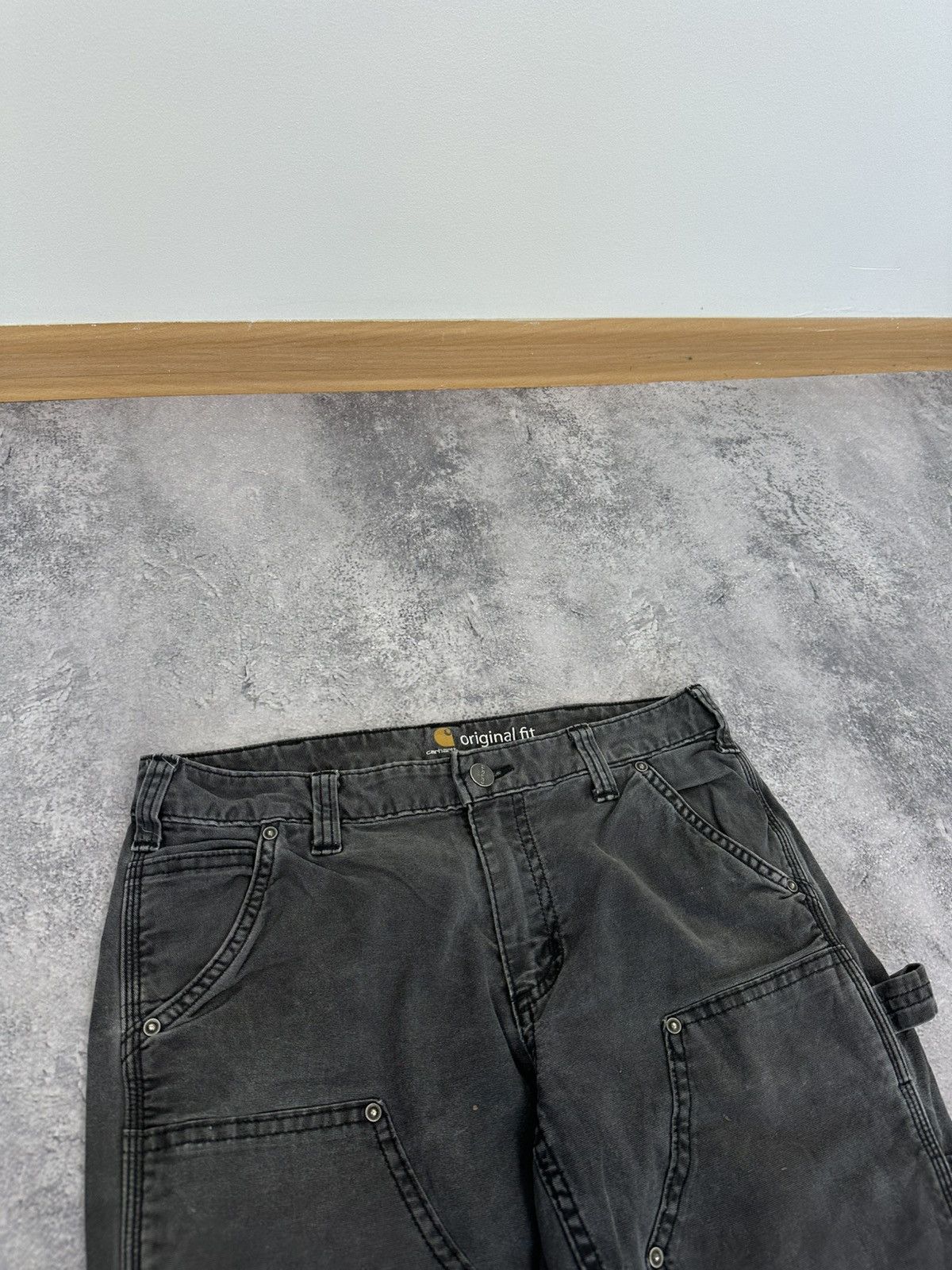 Carhartt Vintage Carhartt Double Knee USA Faded Black Carpenter Pants Size US 30 / EU 46 - 8 Thumbnail