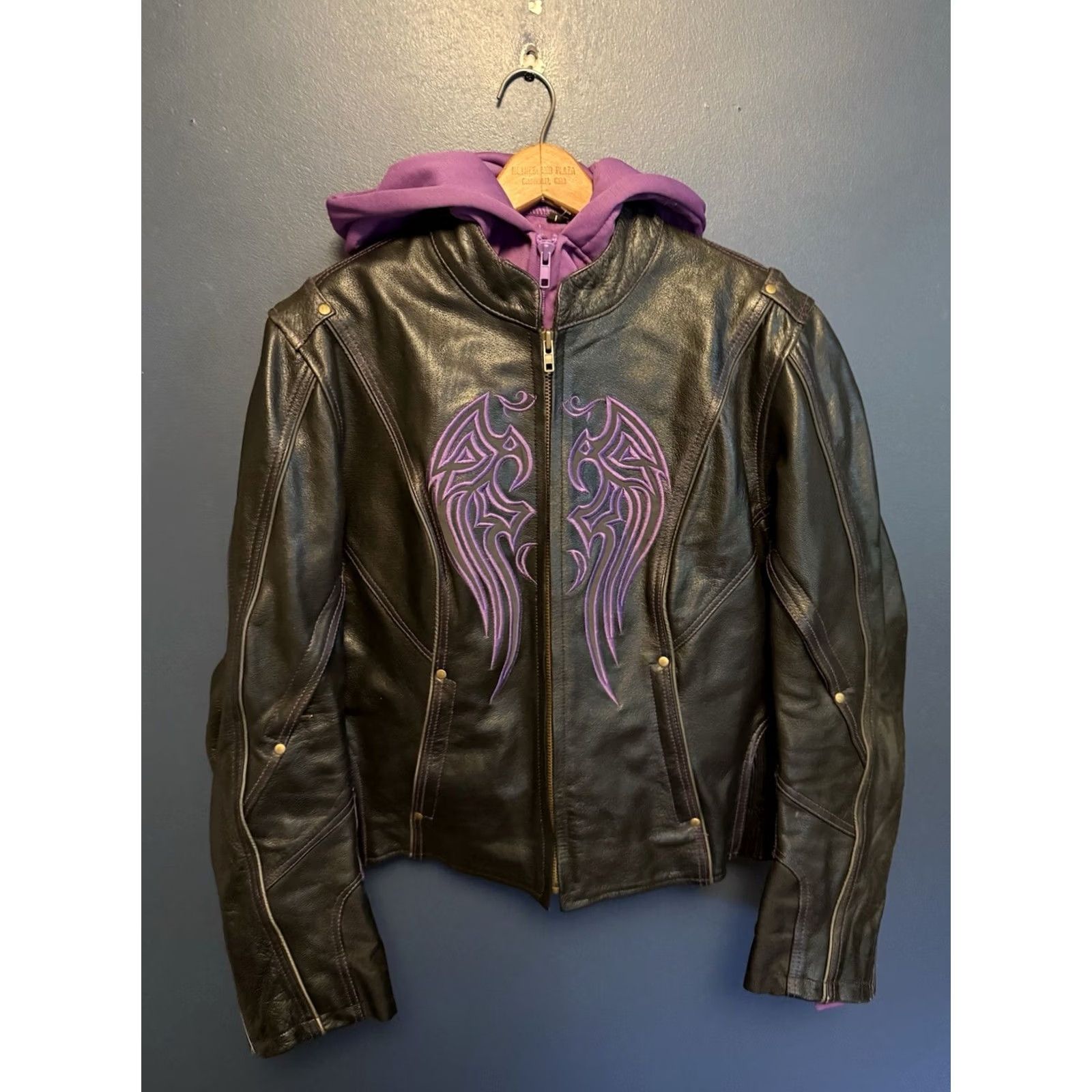 Vintage VINTAGE Vance Leather Jacket Zip Embroidered Black Ladies L Punk Motorcycle Jacket Women Size L / US 10 / IT 46 - 3 Thumbnail
