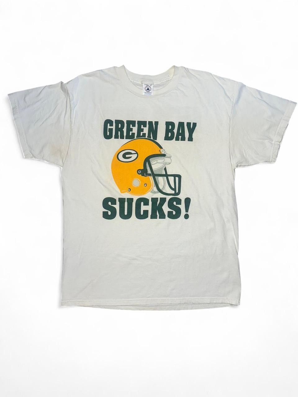 Delta Vintage 90s Green Bay Sucks Delta Pro Weight NFL T-shirt XL Size US XL / EU 56 / 4 - 1 Thumbnail