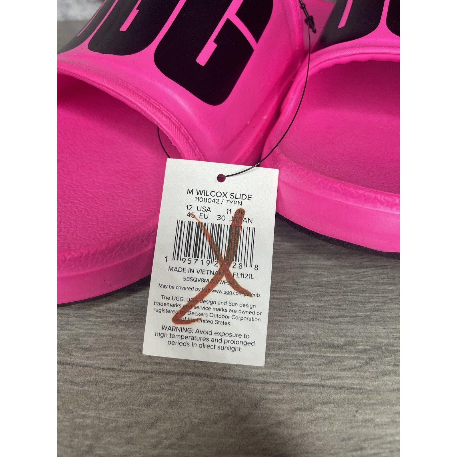 Ugg UGG WILCOX SLIDE Pink Rubber Light Waterproof Sport Sandals Size US 12 / EU 45 - 7 Thumbnail