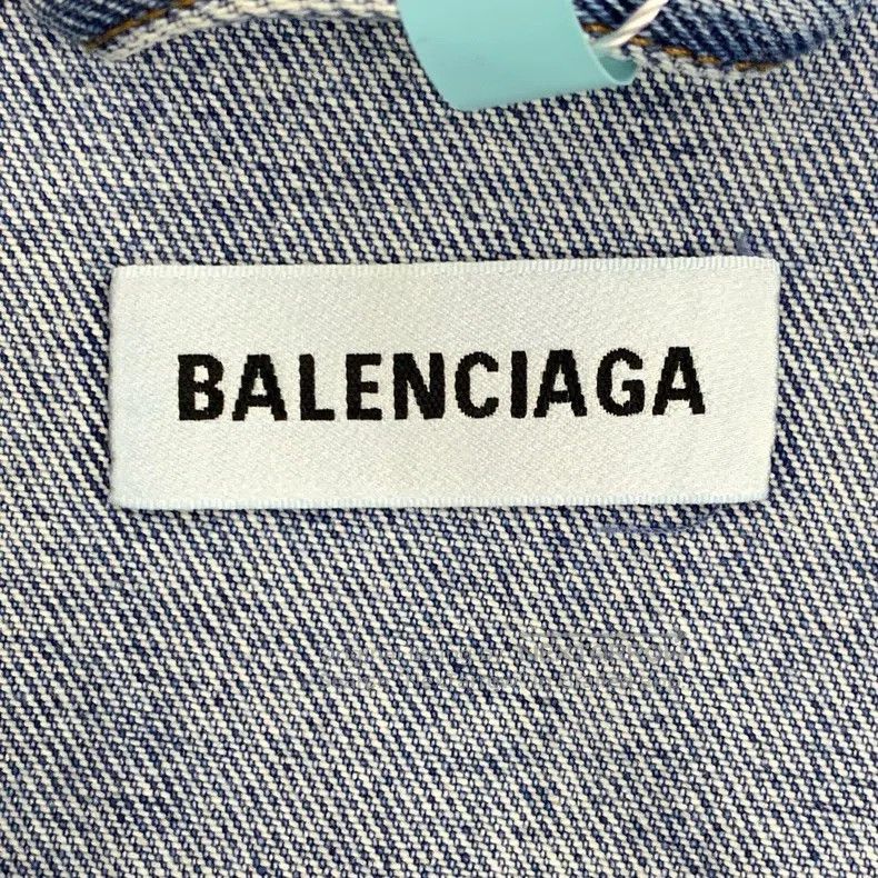 Balenciaga Balenciaga Light Blue Cotton Lapel Single Breasted Long Sl Size XS / US 0-2 / IT 36-38 - 6 Thumbnail