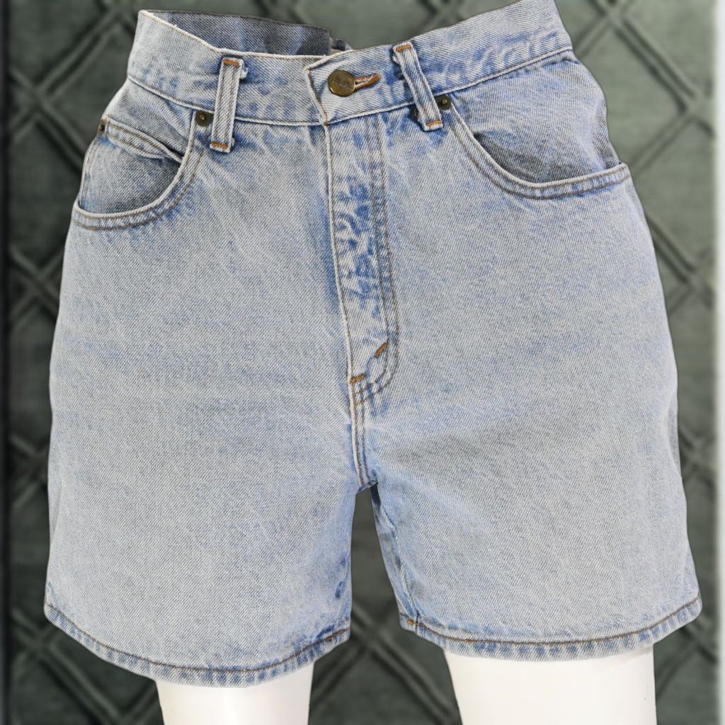 Vintage Pasta 80s High Waist Denim Shorts Womens Size Light Wash