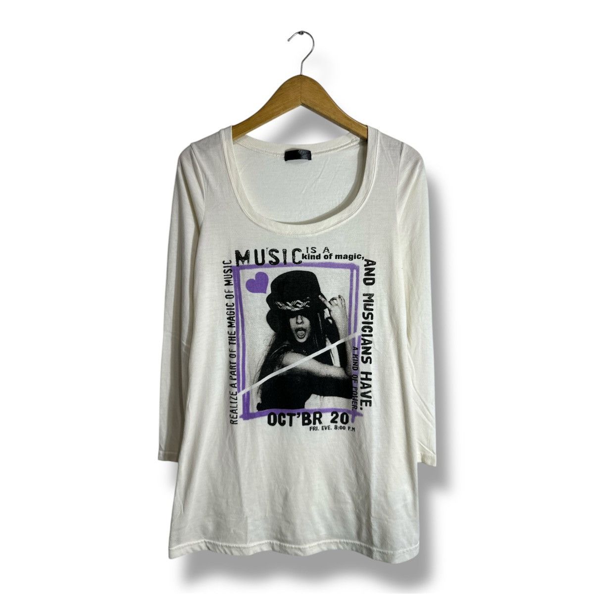 Japanese Brand GUN N ROSES LADIES STYLE MUSIC POEM LONG SLEEVE TEE Size XS / US 0-2 / IT 36-38 - 1 Thumbnail
