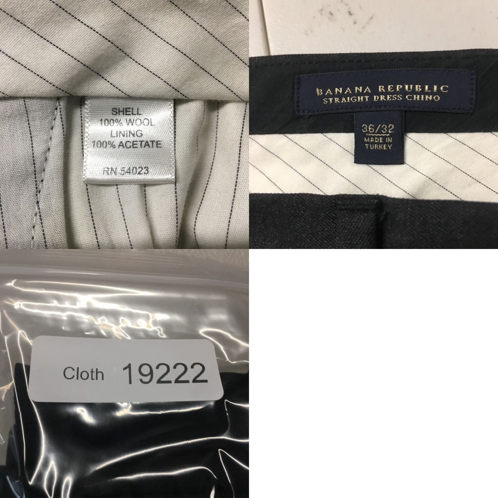 Banana Republic Banana Republic Pants Mens 36 Regular Straight Chino Dress Wool Gray Zip Fly Mid Rise Blackout? Size US 36 / EU 52 - 9 Thumbnail