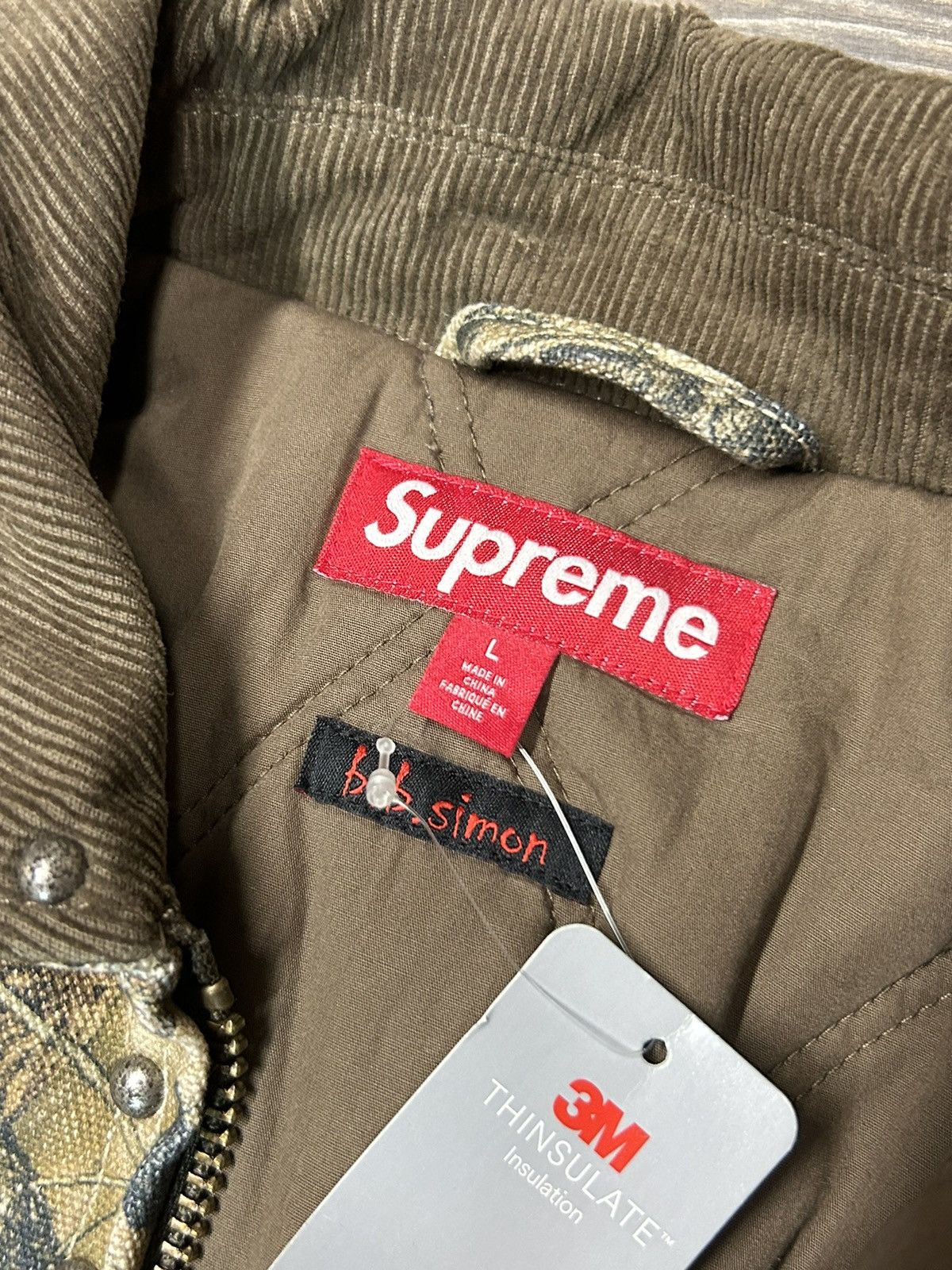 B.B. Simon × Supreme Supreme x B.B. Simon Camo Rhinestone Workwear Jacket Size US L / EU 52-54 / 3 - 3 Thumbnail