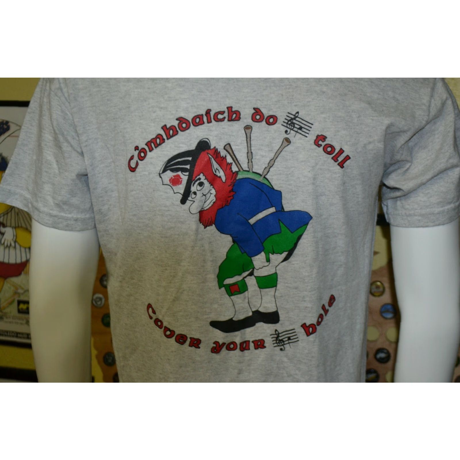 Jerzees Toledo Firefighters Pipes & Drums Cover Your Hole T Shirt Men Medium Gray Jerzees Cotton Blend Graphic Tee Size US M / EU 48-50 / 2 - 3 Thumbnail
