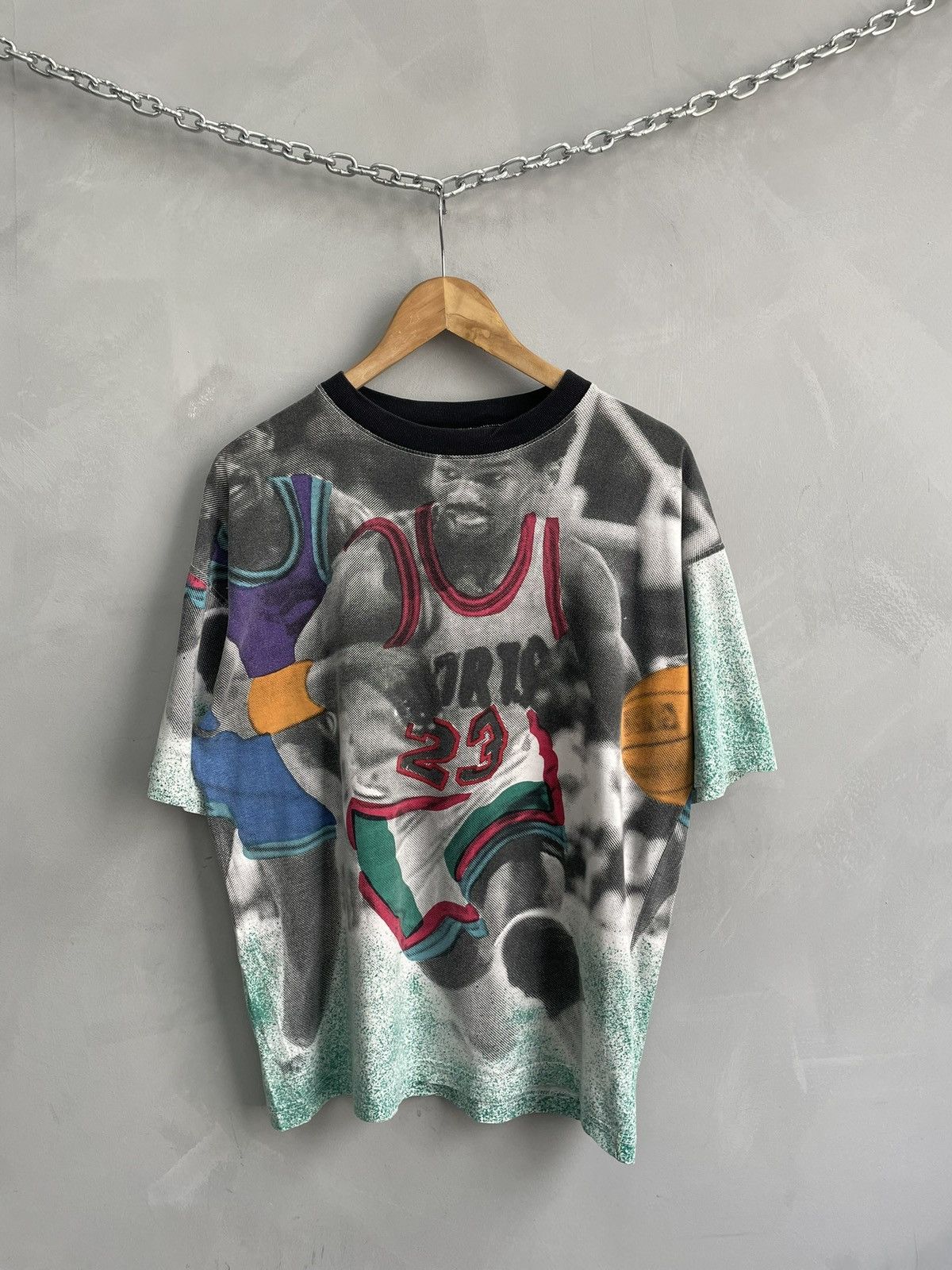 Nike Overprint rare Jordan 23 90s retro tee chicago bulls Size US M / EU 48-50 / 2 - 1 Thumbnail