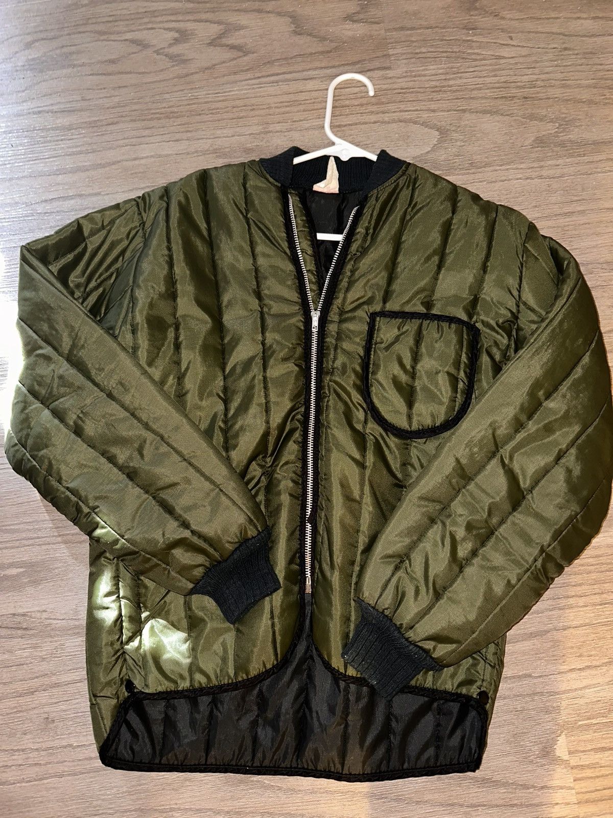 image of Green Zip Vintage Bomber, Men's (Size XS)