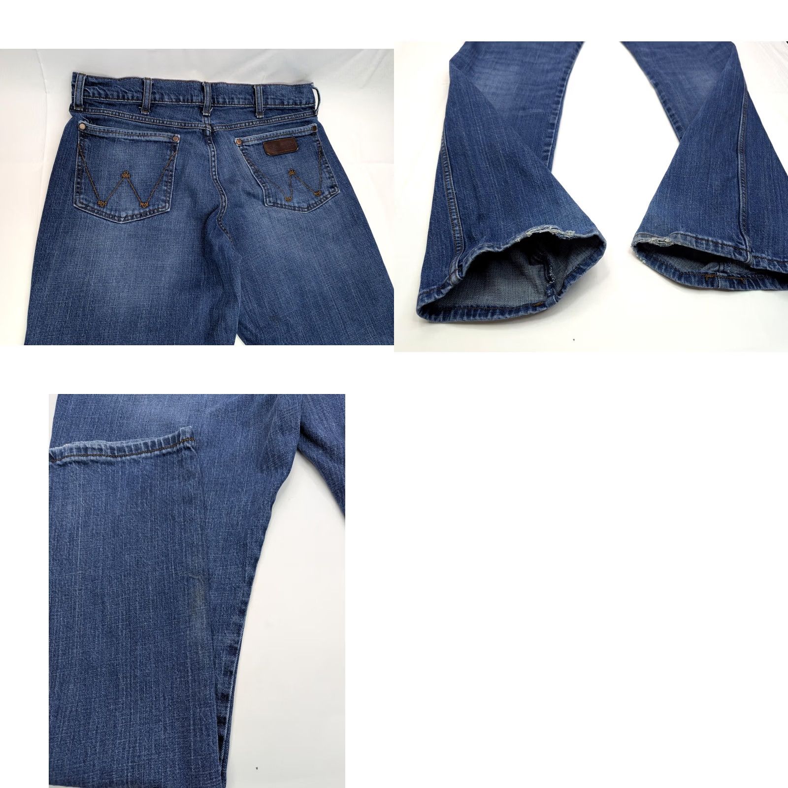 Wrangler VINTAGE Wrangler Retro Relaxed Boot Cut Western Jeans Men 35x35 Blue Denim Cotton Spandex 5-Pocket WRT20JH Mens Boots/ Cowboy style 90s/00s Size US 35 - 9 Thumbnail