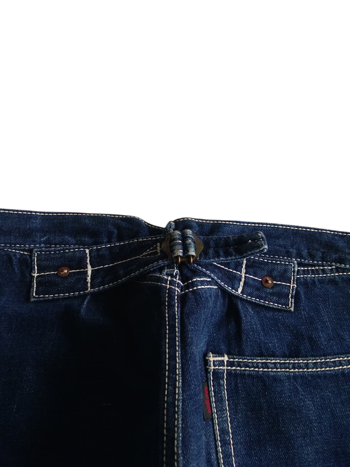 Japanese Brand × Kapital × Vintage RARE💥BURGLAR SELVEDGE BUCKLE BACK JAPANESE DENIM Size US 31 - 15 Thumbnail