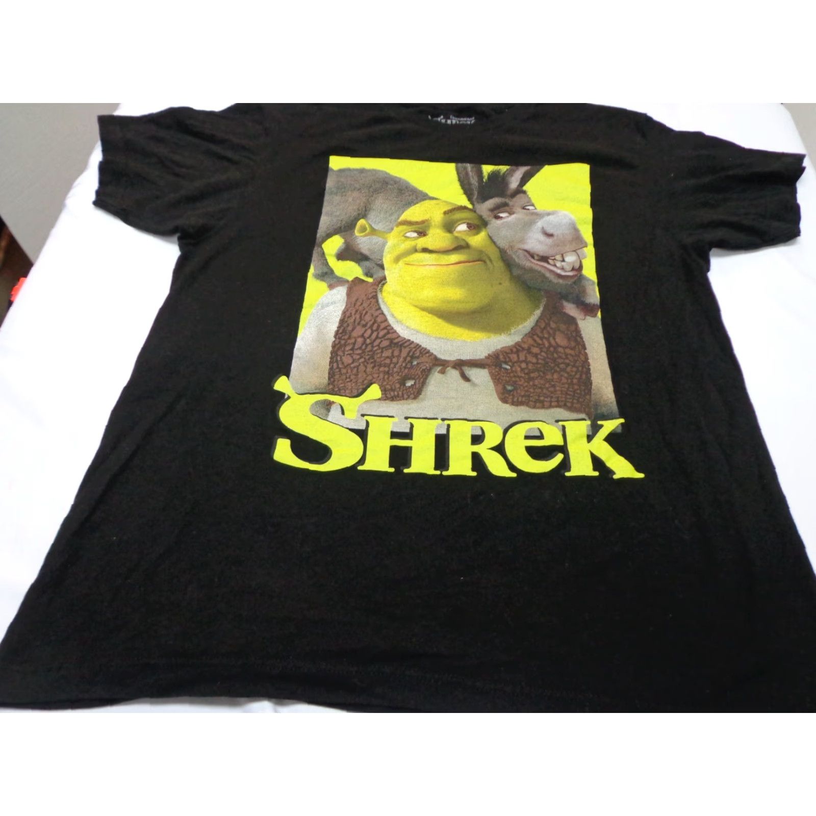 Vintage Shrek & Donkey DreamWorks Mens Graphic T-Shirt Large Black Cotton Crew Neck Short Sleeve Car... Wait Size US L / EU 52-54 / 3 - 2 Thumbnail