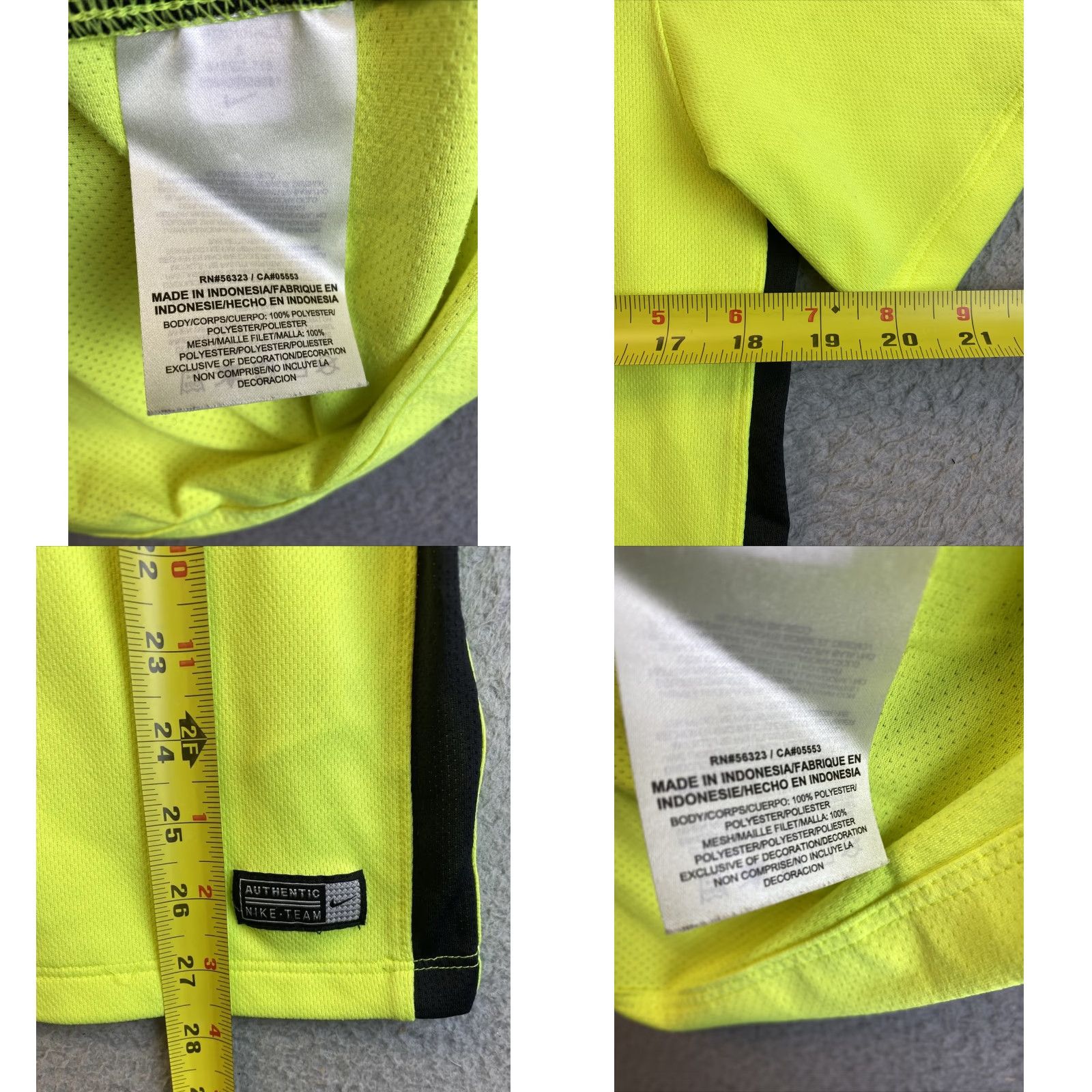 Nike Nike Dri-Fit Soccer Football Jersey Mens S Yellow Neon T-Shirt Size US S / EU 44-46 / 1 - 8 Thumbnail