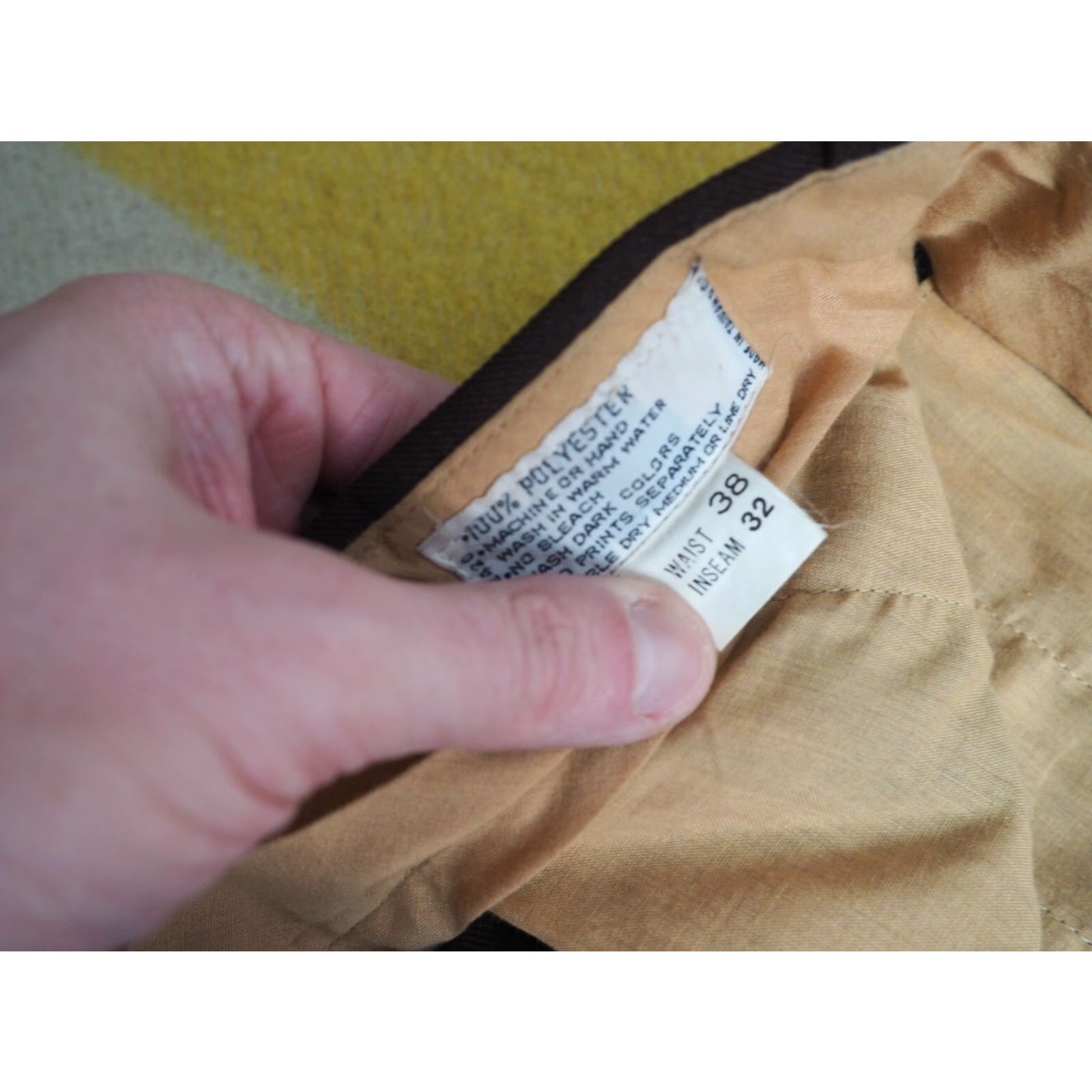 Etro VTG 70s Dark Mocha Brown Poly Retro Hippy Dress Trousers Pants Mens 37x32 Size US 37 - 6 Thumbnail
