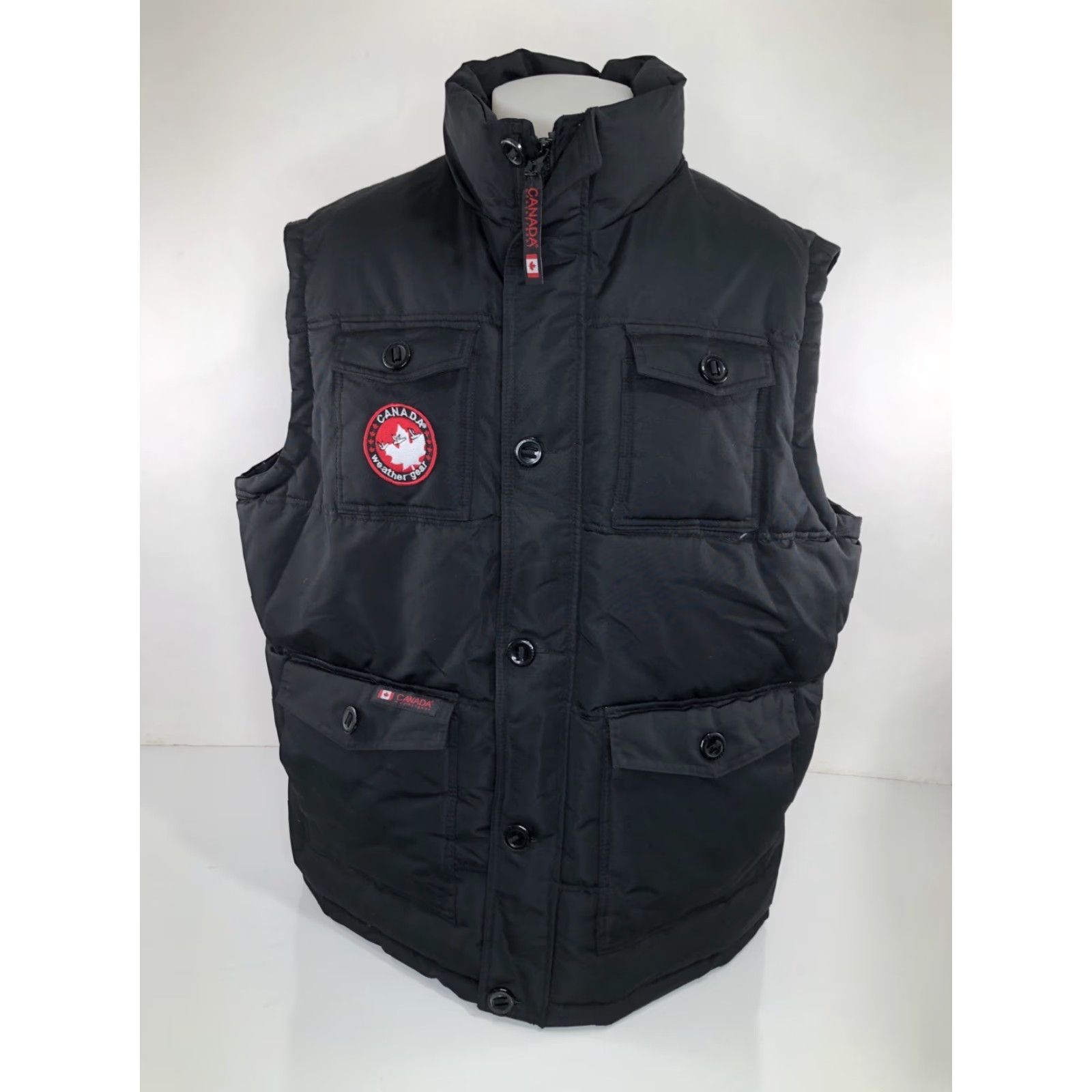 Vintage Canada Weather Gear Vest - Embroidered Insulated Heavy Duty XXL - Black - Men - 2XL - Vest Size US XXL / EU 58 / 5 - 2 Thumbnail